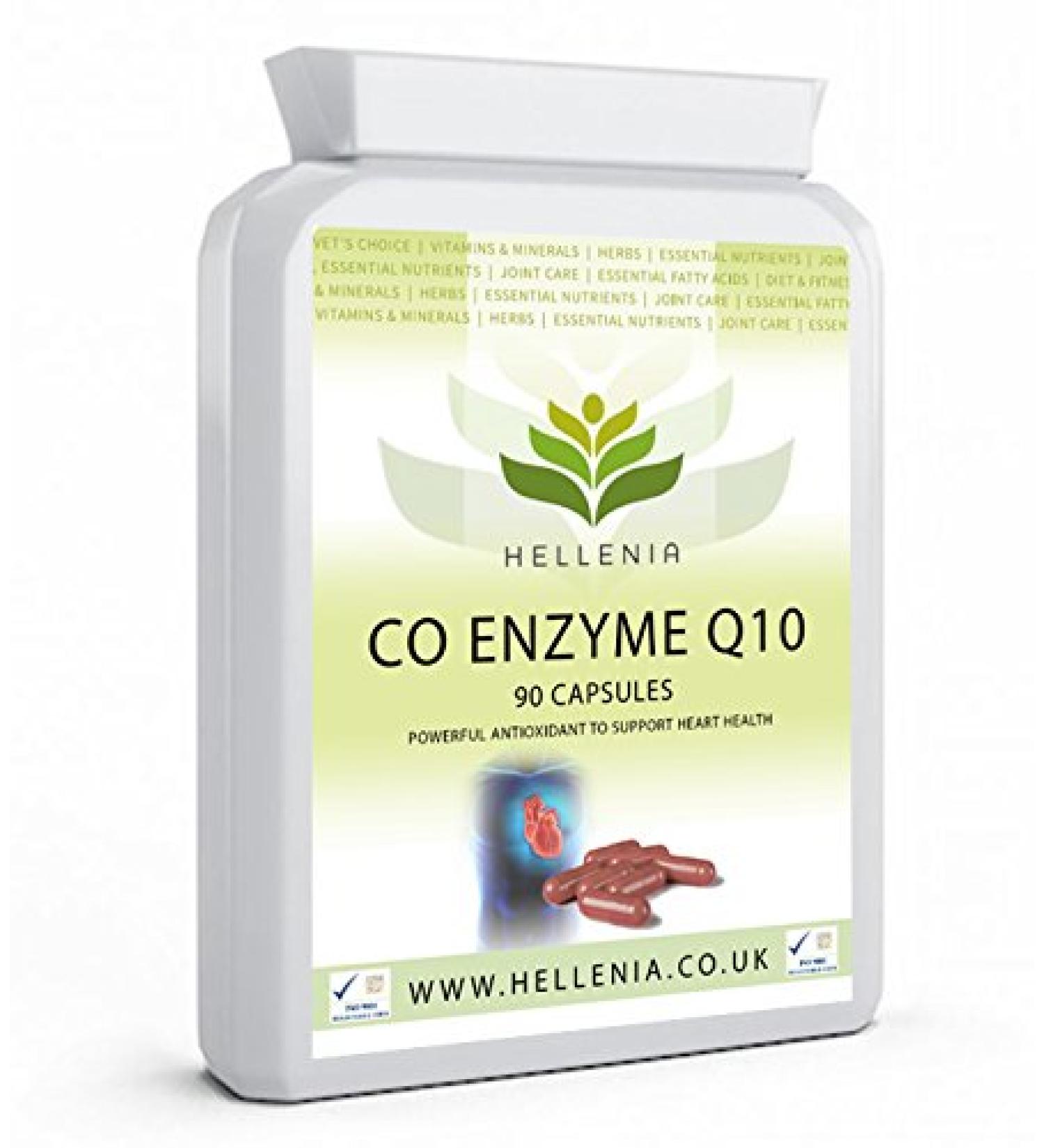 Hellenia CoEnzyme Q10-100mg | 90 High Absorption Capsules | Powerful Antioxidant for Heart Health - Buy Online on GoSupps.com