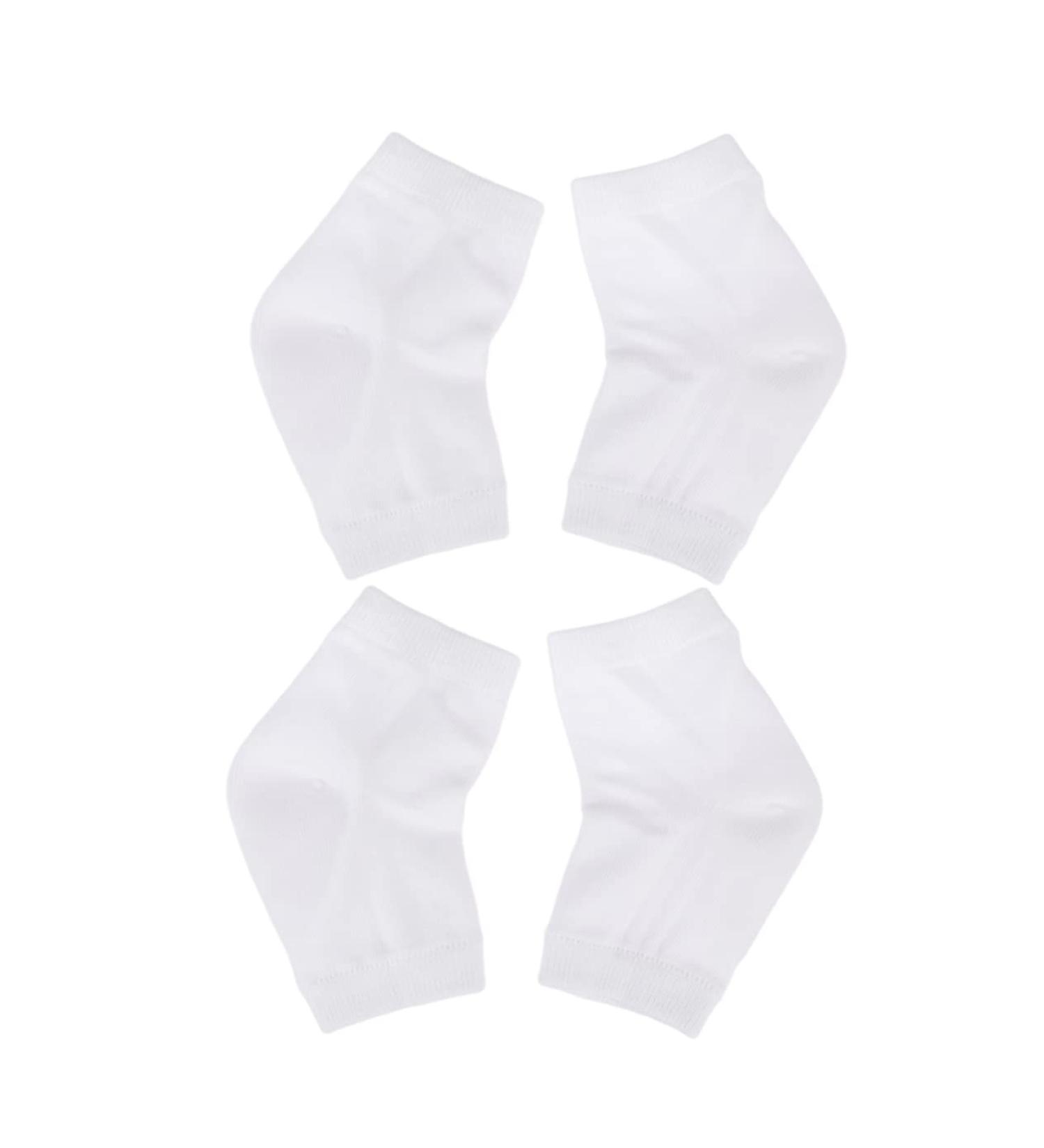 DOITOOL 2 Pairs Anti-Crack Socks Ankle Socks Heel Sleeves Toeless Spa Socks Feet Cracked Socks Overnight Moisture Socks Heel Protector Socks Heel Socks Men and Women Moisturizing Gel White - Buy Online on GoSupps.com