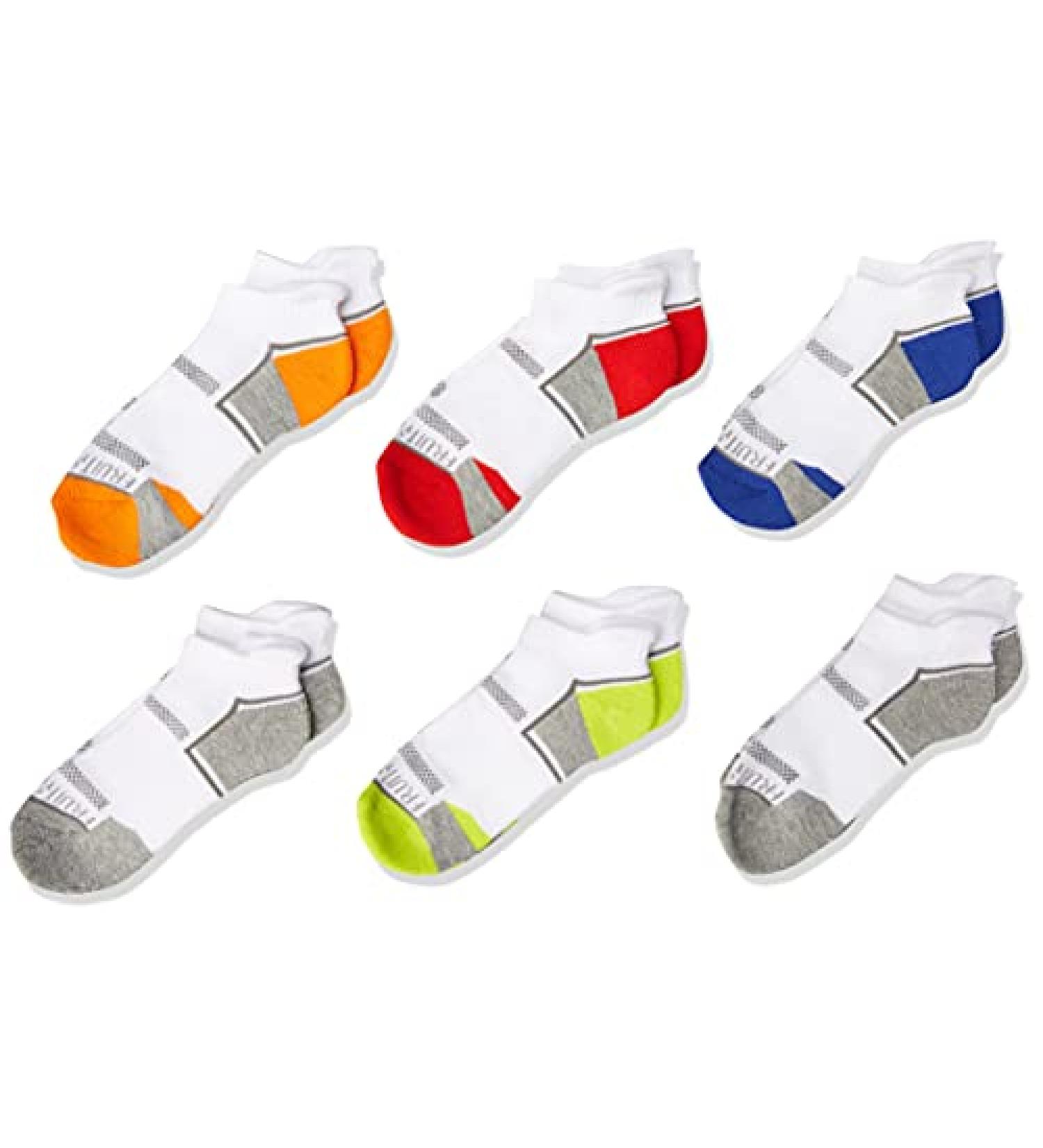 Fruit of the Loom Boys Everyday Active Crew Socks - 6 Pair Pack in Various Colors - Buy Online on GoSupps.com
