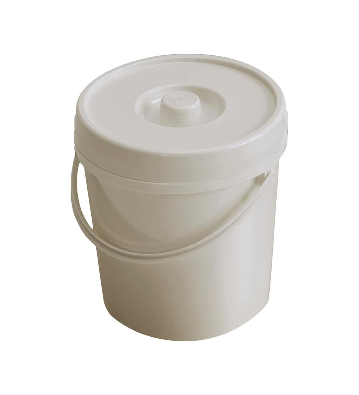 12L White Diaper Pail with Lid & Handle - Odor Control Durable & Compact Design - Buy Online on GoSupps.com