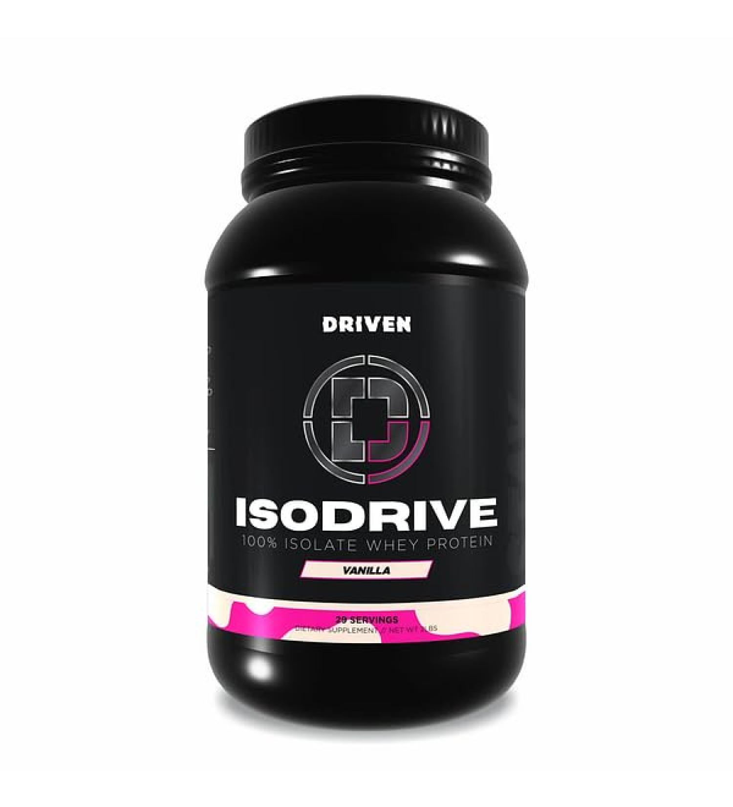 Driven Nutrition IsoDrive Whey Isolate Protein Powder 2lb (Vanilla) 25g Protein Enzyme Enhanced for Absorption Ultra Clean Vanilla Cupcake 2 Pound (Pack of 1) - Buy Online on GoSupps.com