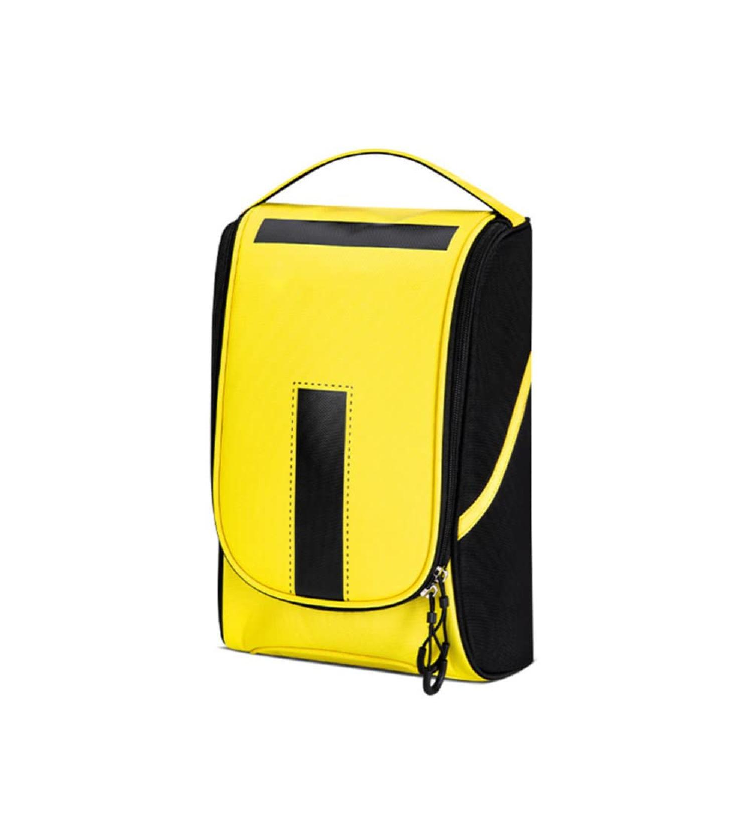 LIZHOUMIL Golf Shoe Bag - Light Portable Zippered Tote for Sport Shoes - Black Fluorescent Yellow - Buy Online on GoSupps.com