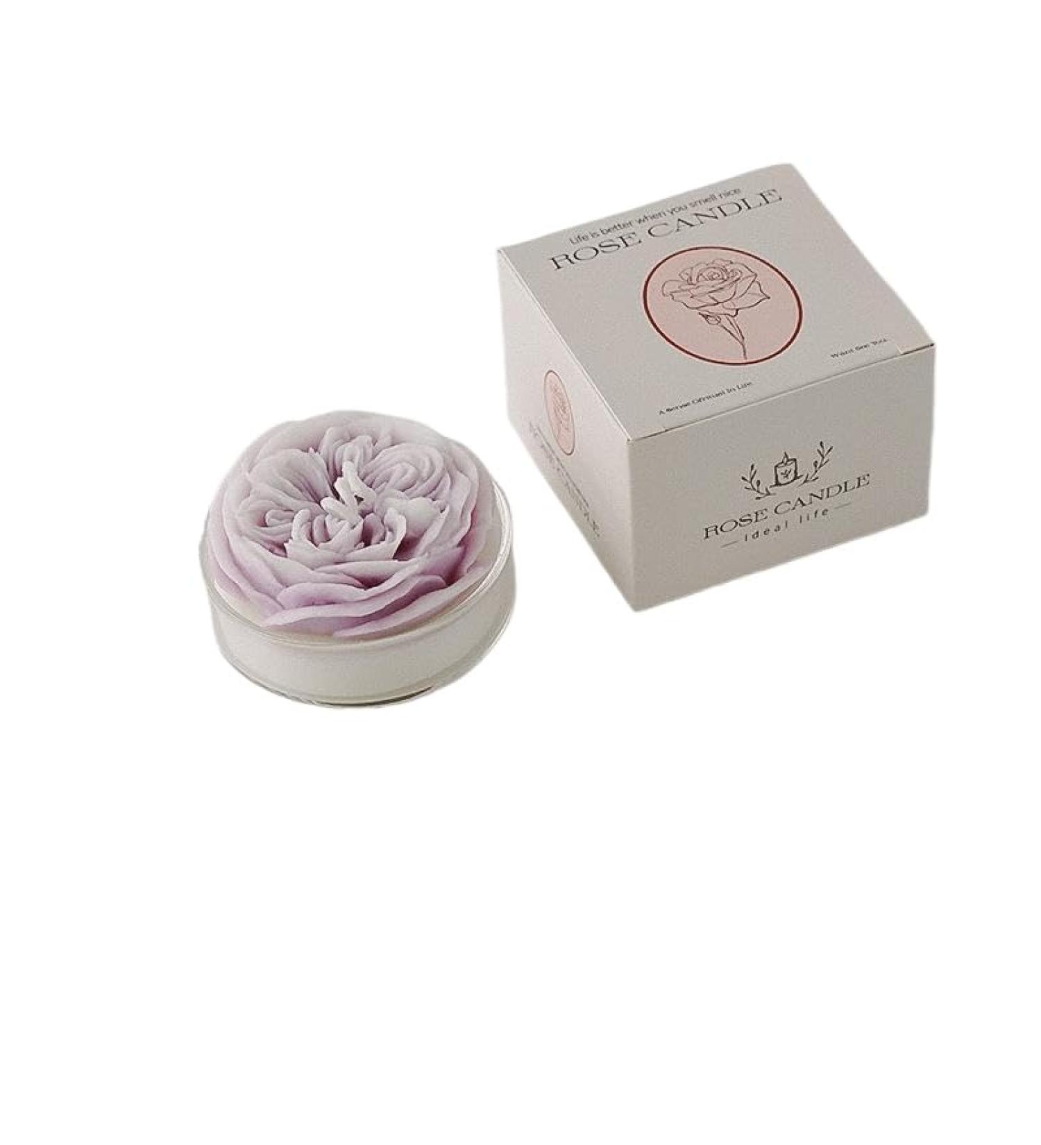 Buy Rose Shaped Lavender Scented Candle - Aromatherapy Soy Wax Jar Candle for Home & Perfect Gifts for Women - Buy Online on GoSupps.com