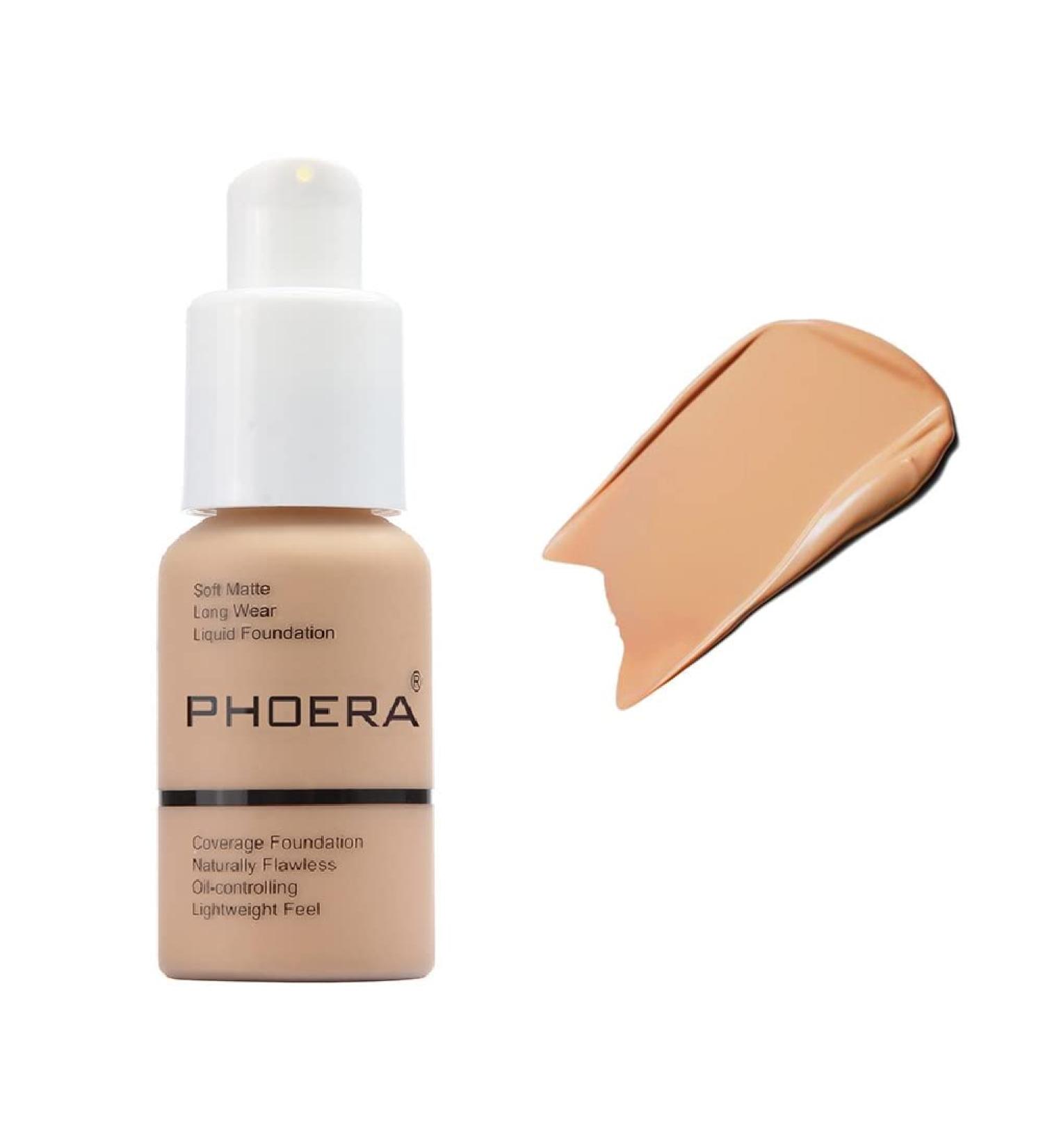 Phoera Soft Matte Full Coverage Liquid Foundation Makeup - 104 Buff Beige - Buy Online on GoSupps.com