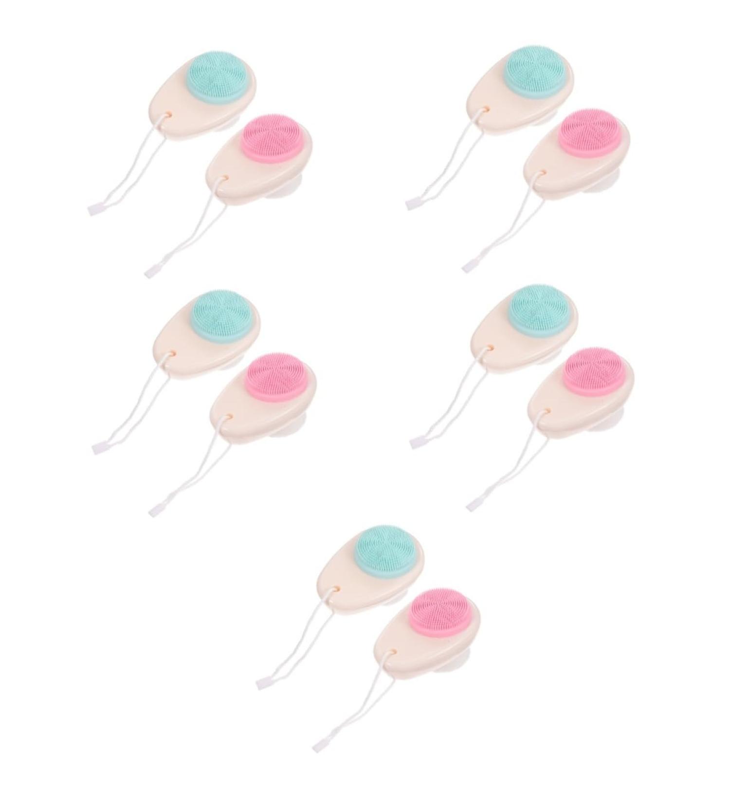 FRCOLOR Pack of 10 Double-Sided Facial Cleansing Brush Tool for Facial Cleansing Face Scrub Exfoliating Face Wash Makeup Remover Bathroom Supply Face Washer - Buy Online on GoSupps.com