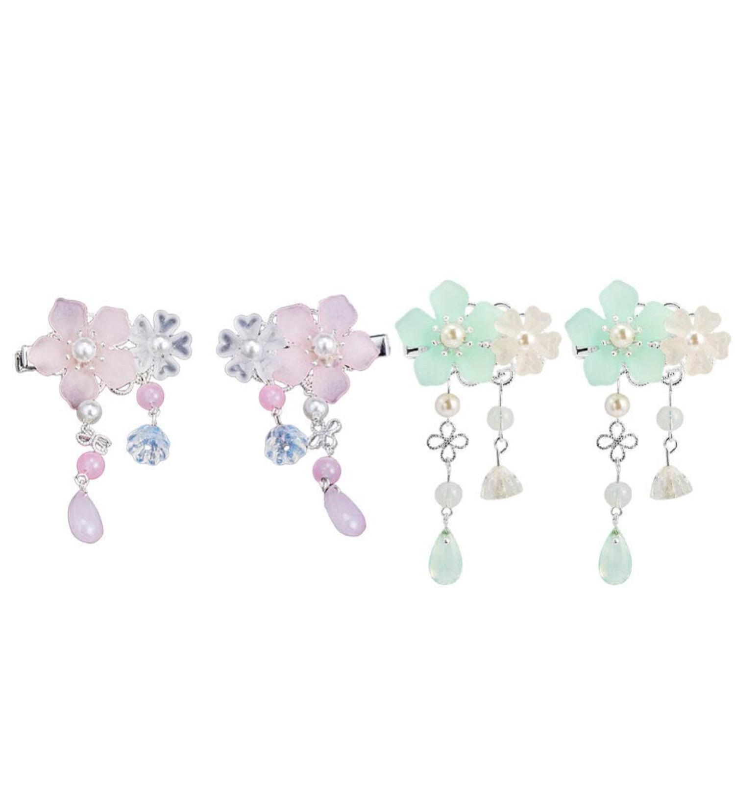KALLORY 2 Pairs Children's Hair Accessories Tassel Hair Clip for Women Flower Hair Sticks Chinese Tassel Hairpin Vintage Hair Accessories Kids Headwear Bride Chinese Style Metal Japan - Buy Online on GoSupps.com