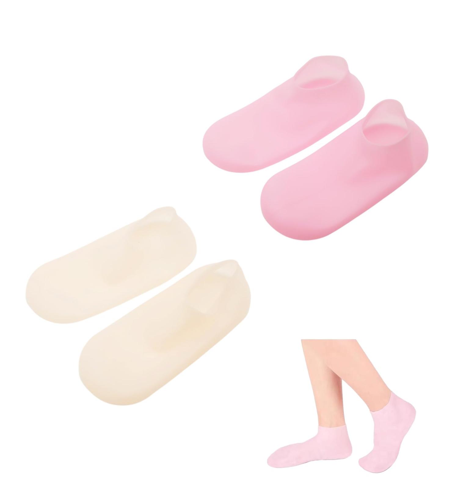 2 Pairs Silicone Socks for Cracked Feet Women Foot Spa Pedicure Silicone Socks Soft Gel Sock Moisturizing Foot Socks for Dry Cracked Heel Soften Calluses Anti-Slip Aloe Sock for Rough Skin - Buy Online on GoSupps.com