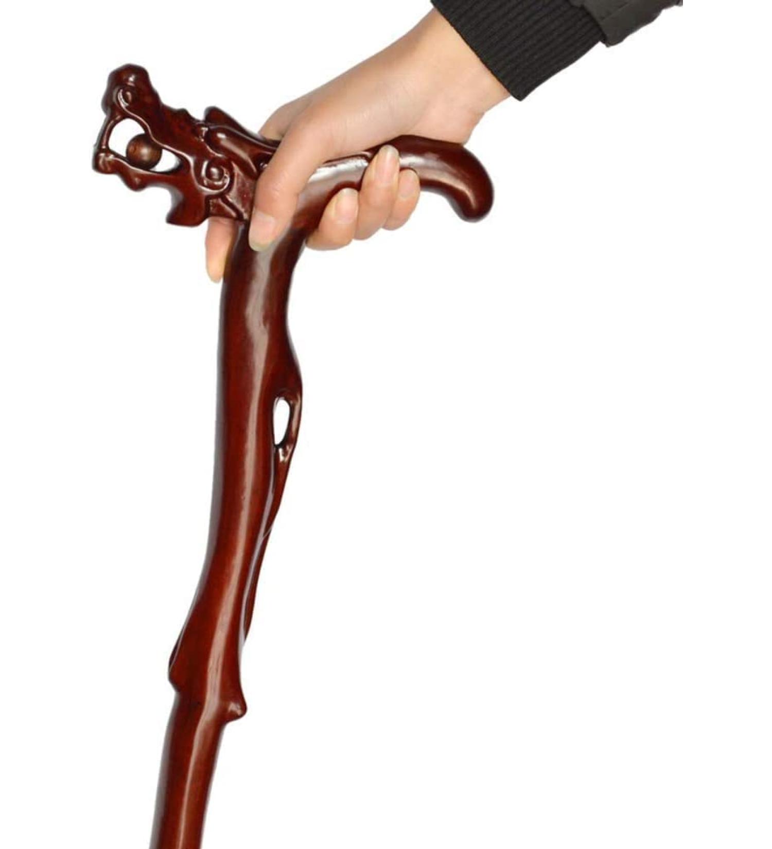 Solid Wooden Walking Cane Wood Canes ES for Adults Wooden Walking Stick Solid Wood Old Wooden Faucet Stick Pear Wood Cane Hand- Carved Grandma/Grandpa ES Acc Selfless dedication - Buy Online on GoSupps.com