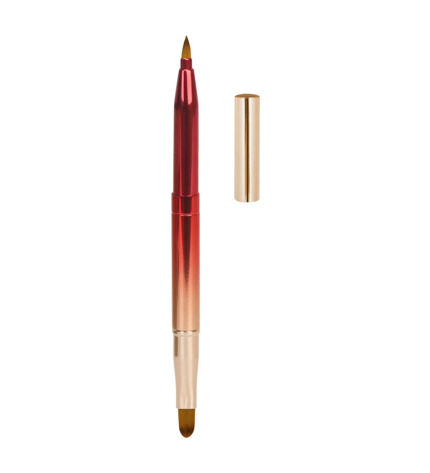 Arqumi Retractable Lip Makeup Brush - Double-Ended Lip Liner & Eyeshadow Applicator - Lightweight & Travel-Friendly - 1PCS Red - Buy Online on GoSupps.com