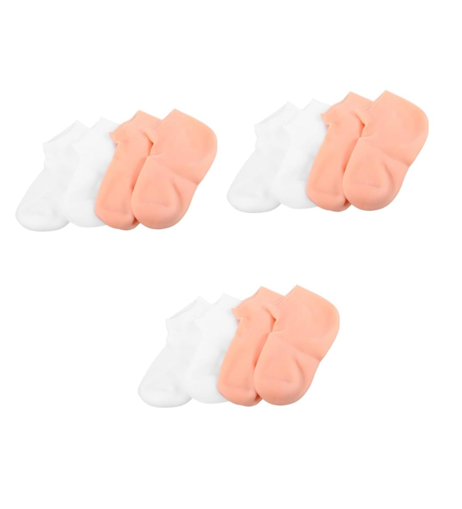 minkissy 6 Pairs Exfoliating Moisturizing Socks Spa Socks Beauty Socks Dry Feet Socks Lotion Socks Overnight Woman's Socks Foot Socks for Dry Cracked Feet Girl Skin Gloves Sebs - Buy Online on GoSupps.com