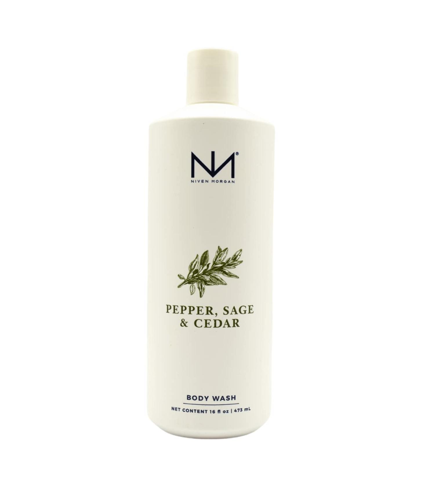 Niven Morgan Pepper Sage and Cedar Body Wash 16 fl oz 473 ml
