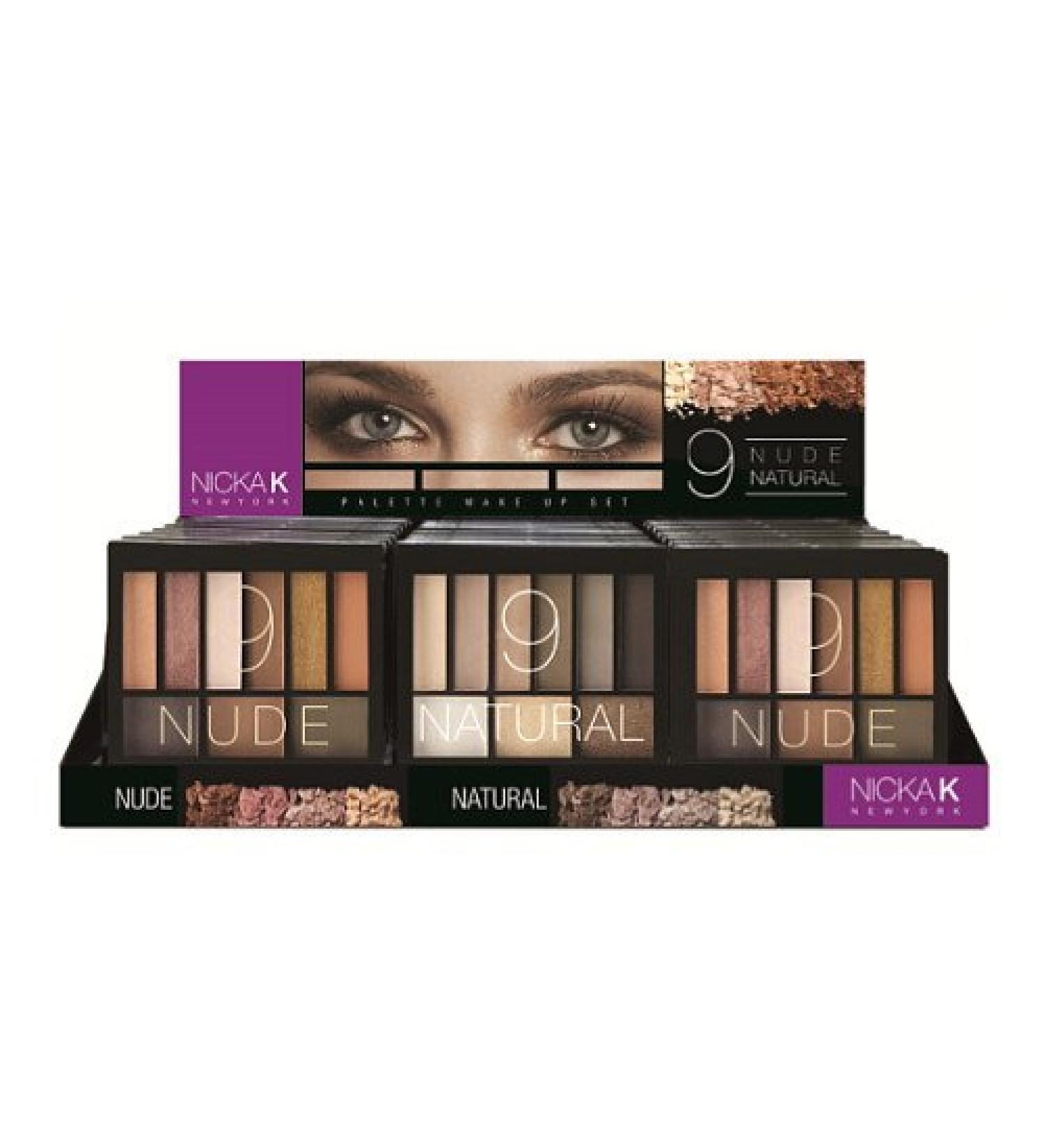Nicka K Perfect Nude Natural 9 Colors Display Case Set 24 Pieces 3.5 Pounds
