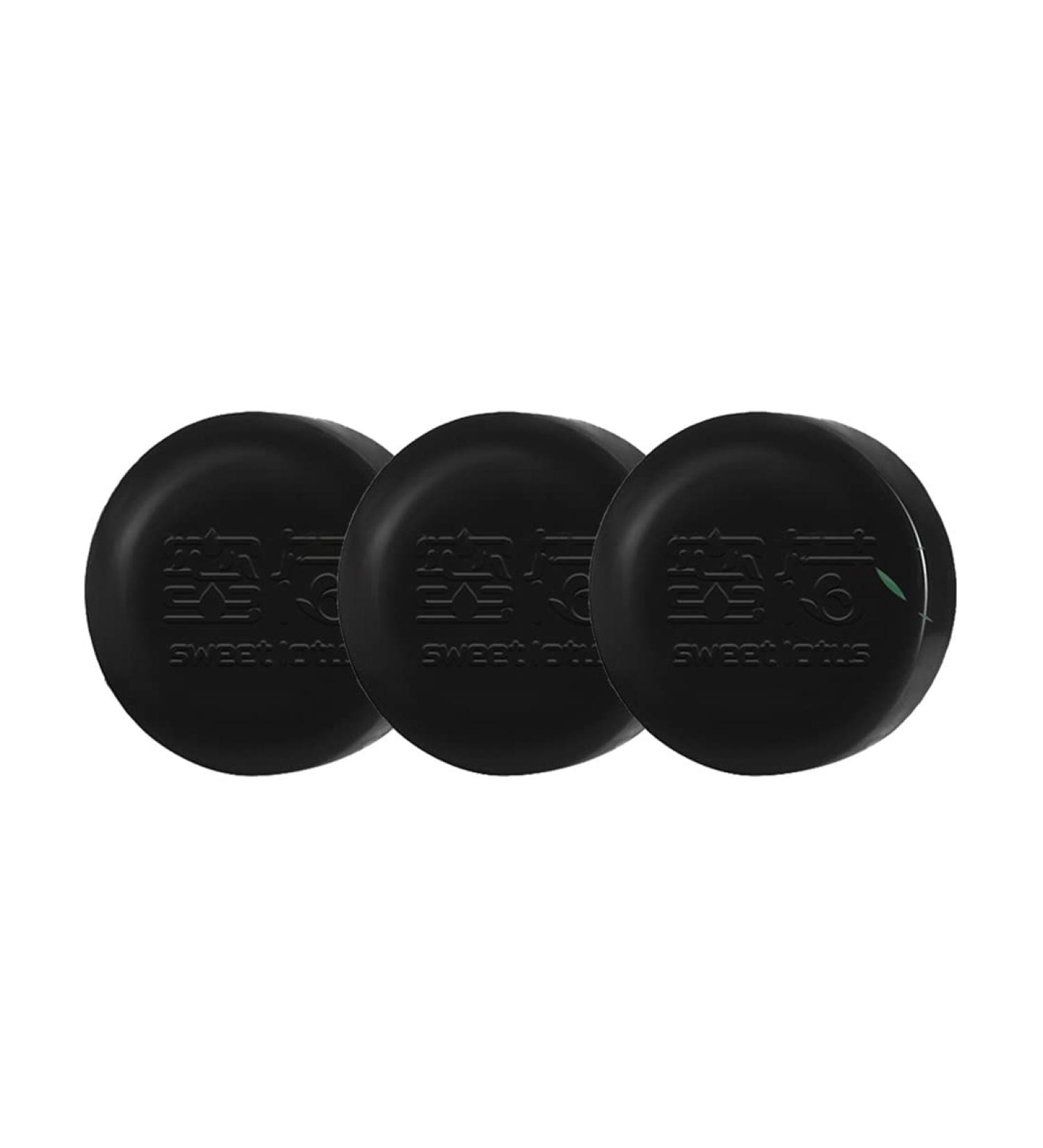  MyHaing 3 Pieces/1 Pack Bamboo Charcoal Soap Soothing Dry Irritant Skin Body Soap Face Hand Soap Natural Charcoal Soap for Face Cleansing - Buy Online on GoSupps.com