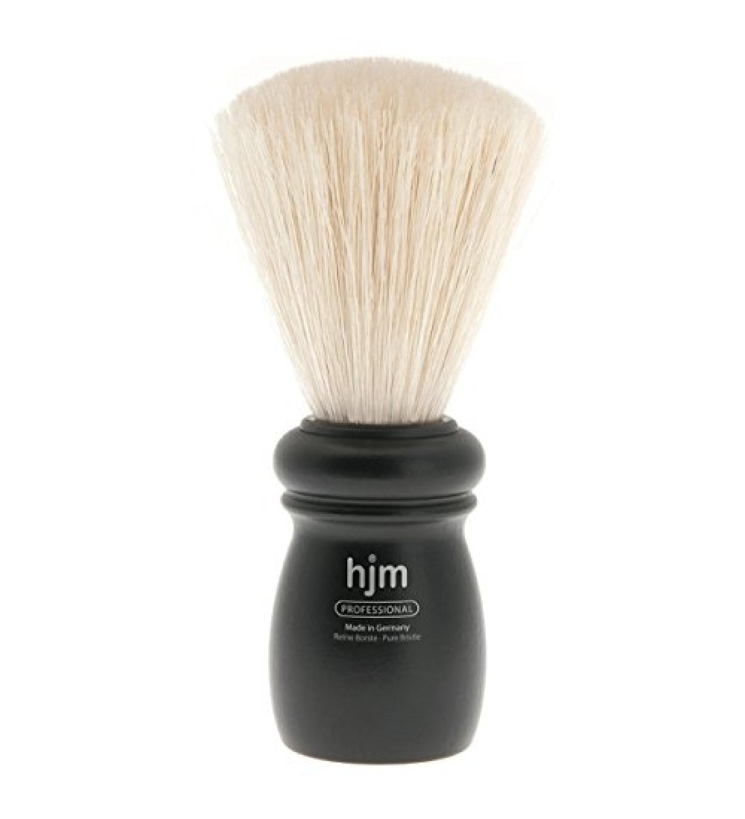 hjm barber brush made of pure bristle handle material beech black extra large