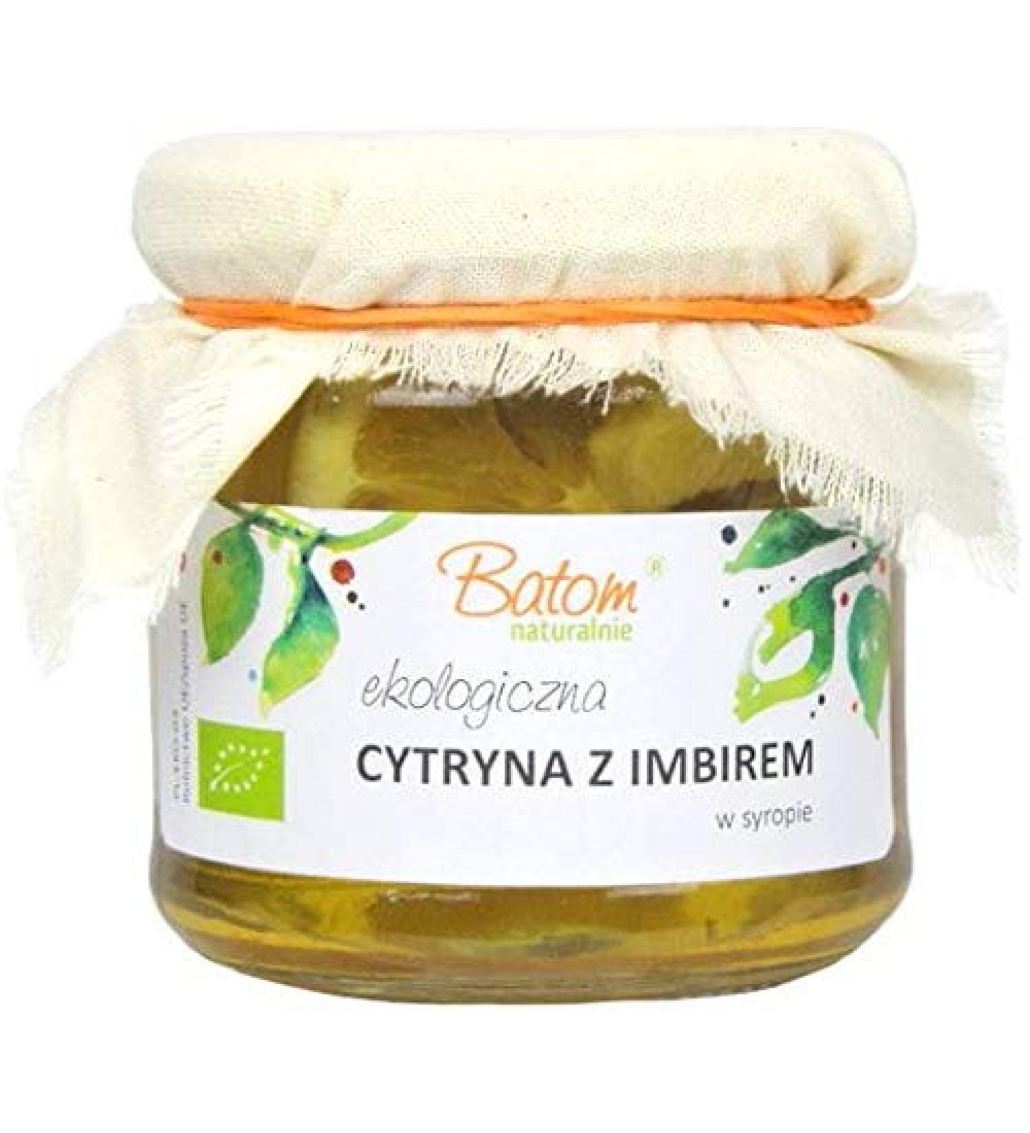 Lemon and ginger in syrup ORGANIC 220 ml - BATOM