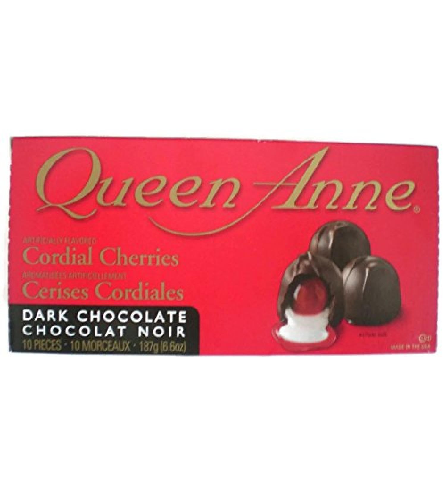 Queen Anne Cordial Dark Chocolate 10 Count (1 Boxes)