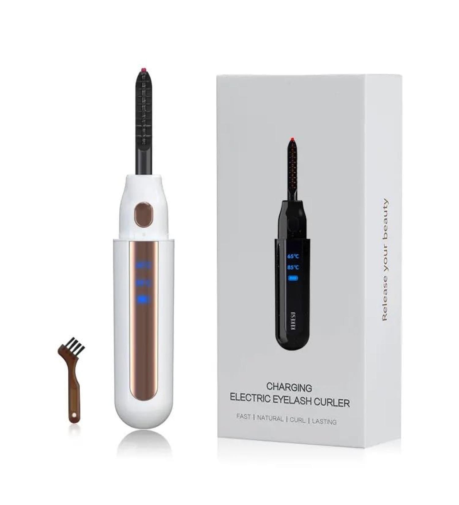 Buy Rechargeable Heated Eyelash Curler - Smart Electric Lash Curling Tool (1pc White) - Fast Heat-Up for Beautifully Curled Lashes | International Shipping Available - Buy Online on GoSupps.com
