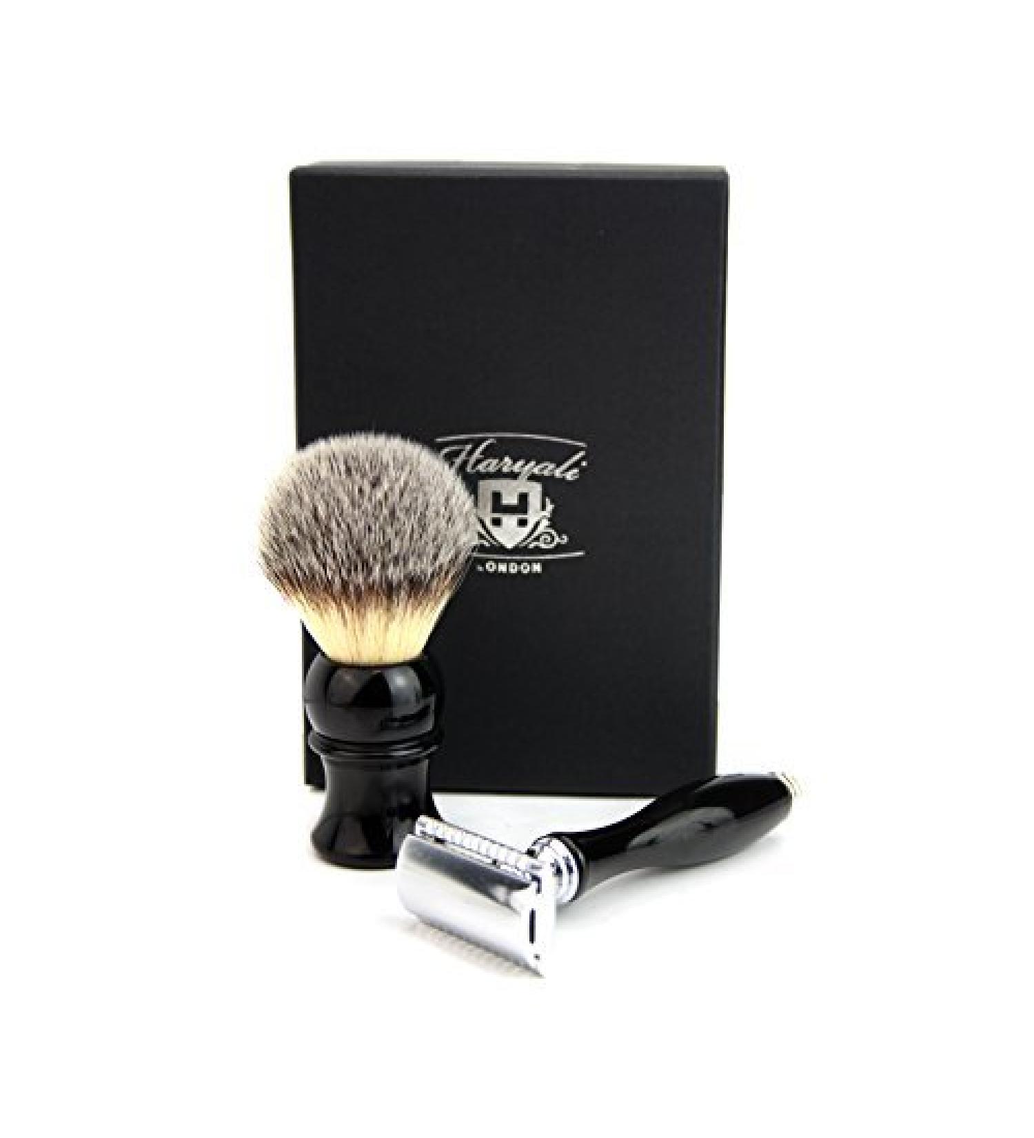 EN Safety Razor & Synthetic Hair Brush Gift Set - Perfect for a Luxurious Shaving Experience | International Shipping Available - Buy Online on GoSupps.com