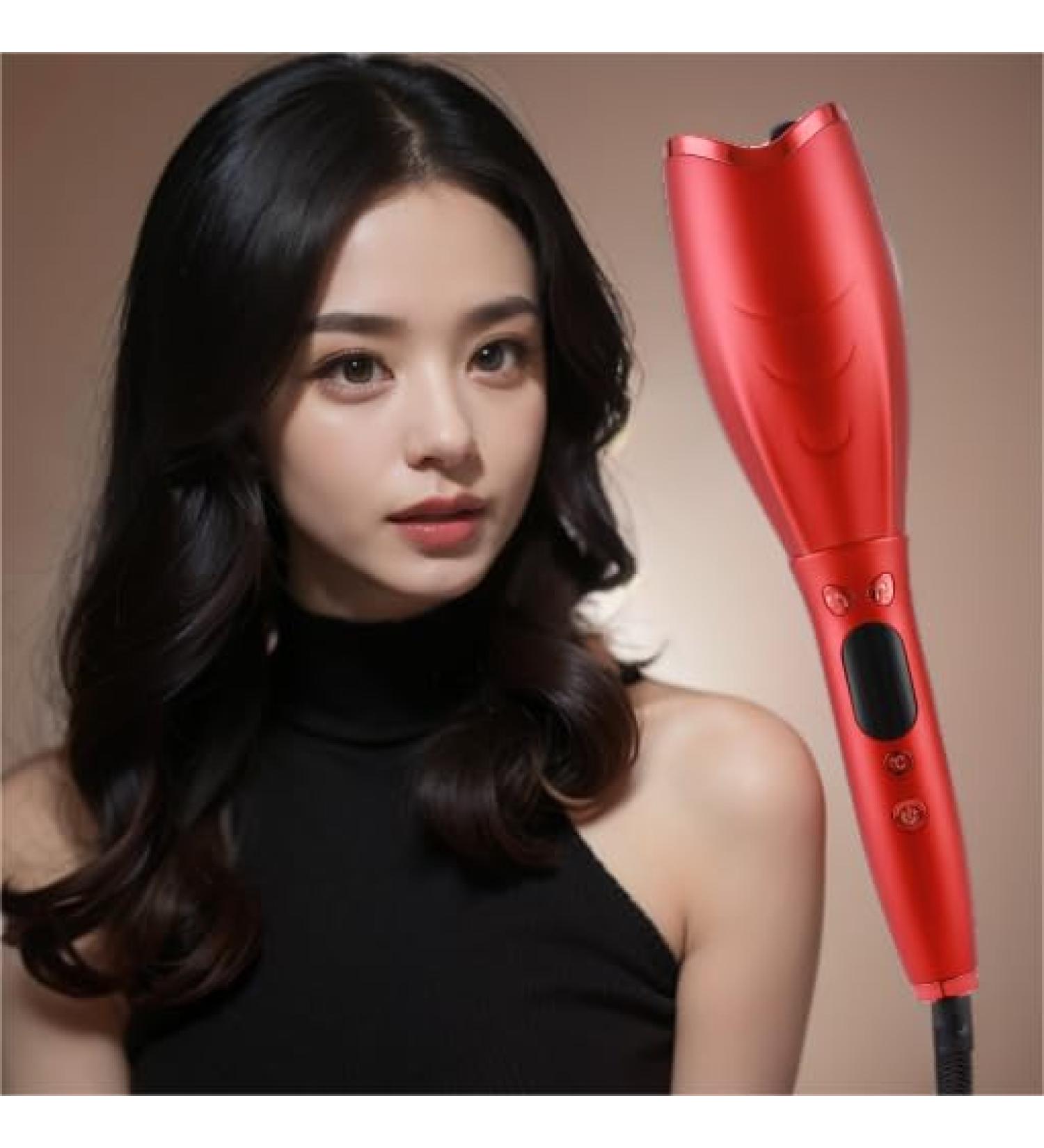 Automatic Hair Curler - 7 Temp & Timer - Dual Voltage Curling Iron | Fast Heating 1.25" Large Barrel with Auto Shut-Off for Lasting Styles - Buy Online on GoSupps.com