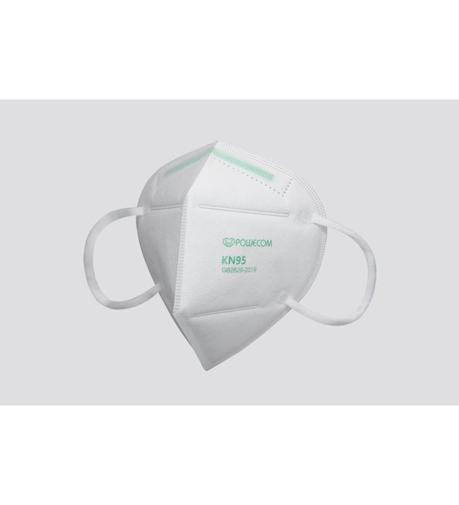 POWECOM KN95 Face Mask 10-Pack - 95% Filtration, Comfortable Ear Loops, Lightweight Design - Buy Online on GoSupps.com