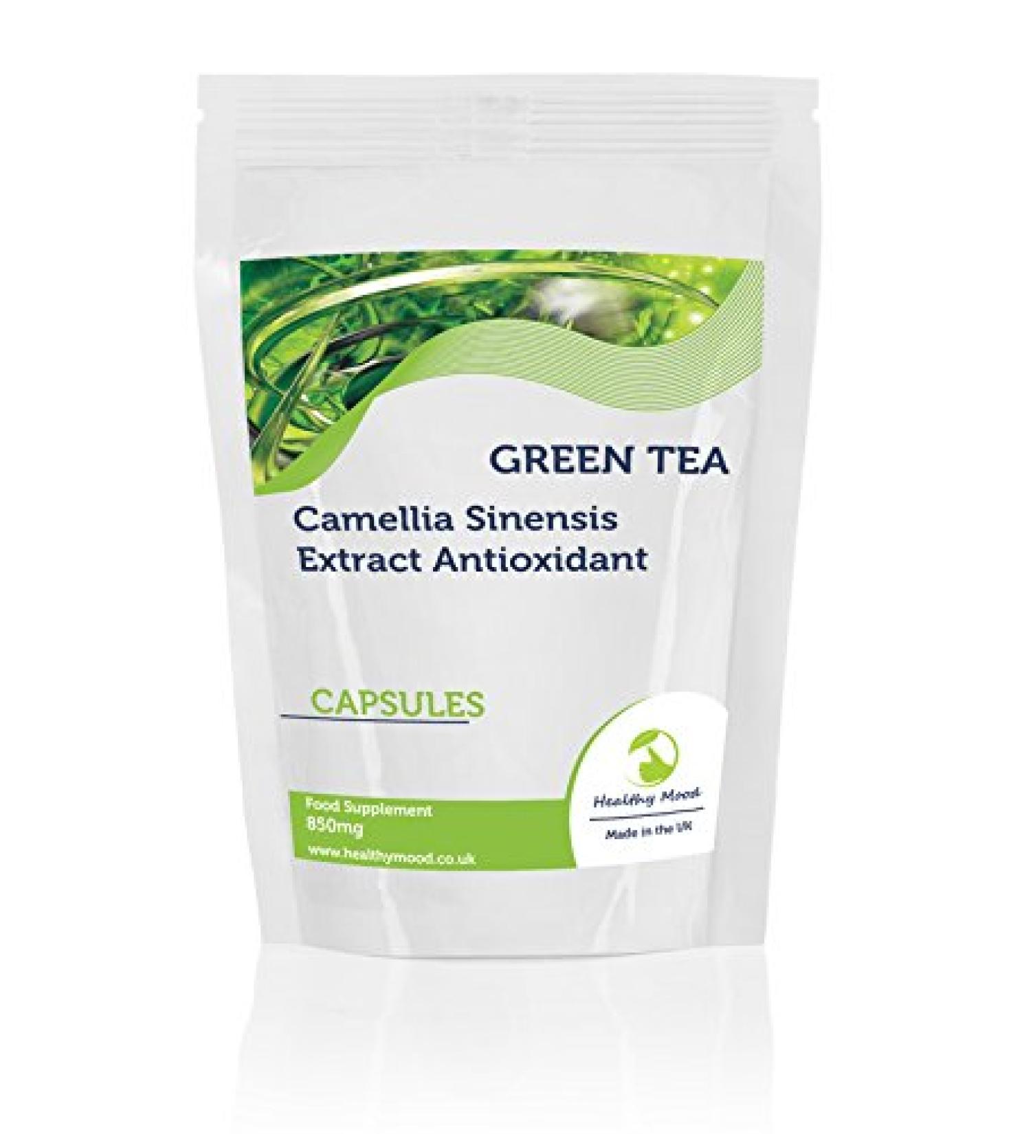 Green Tea Extract 850mg Capsules - Antioxidant Health Supplement with Camellia Sinensis - 30 ct - Buy Online on GoSupps.com
