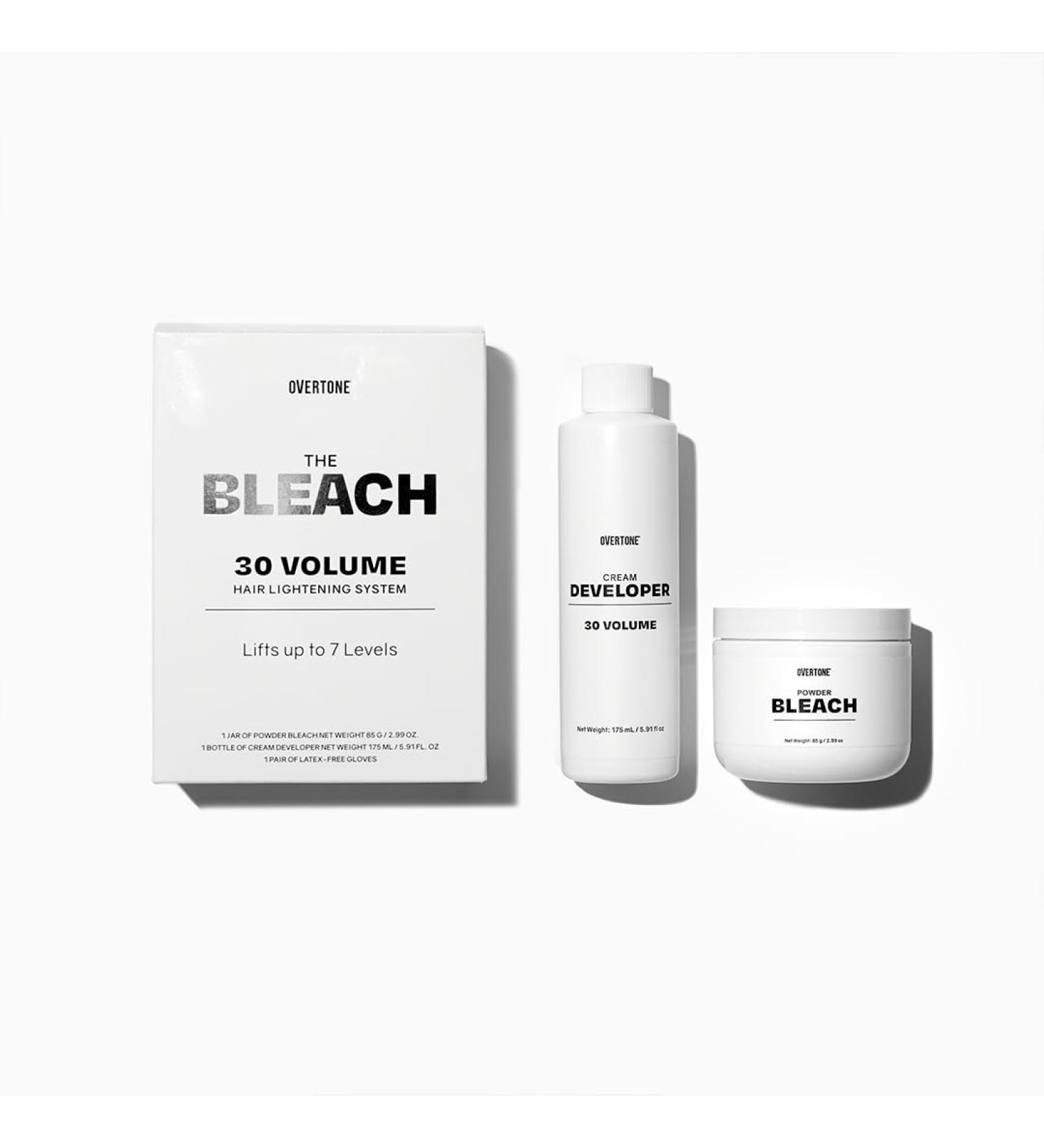 oVertone Bleach 30 Volume Hair Lightening Kit – Vegan Cruelty-Free Hydrating Formula Lifts Hair up to 7 Levels - Buy Online on GoSupps.com