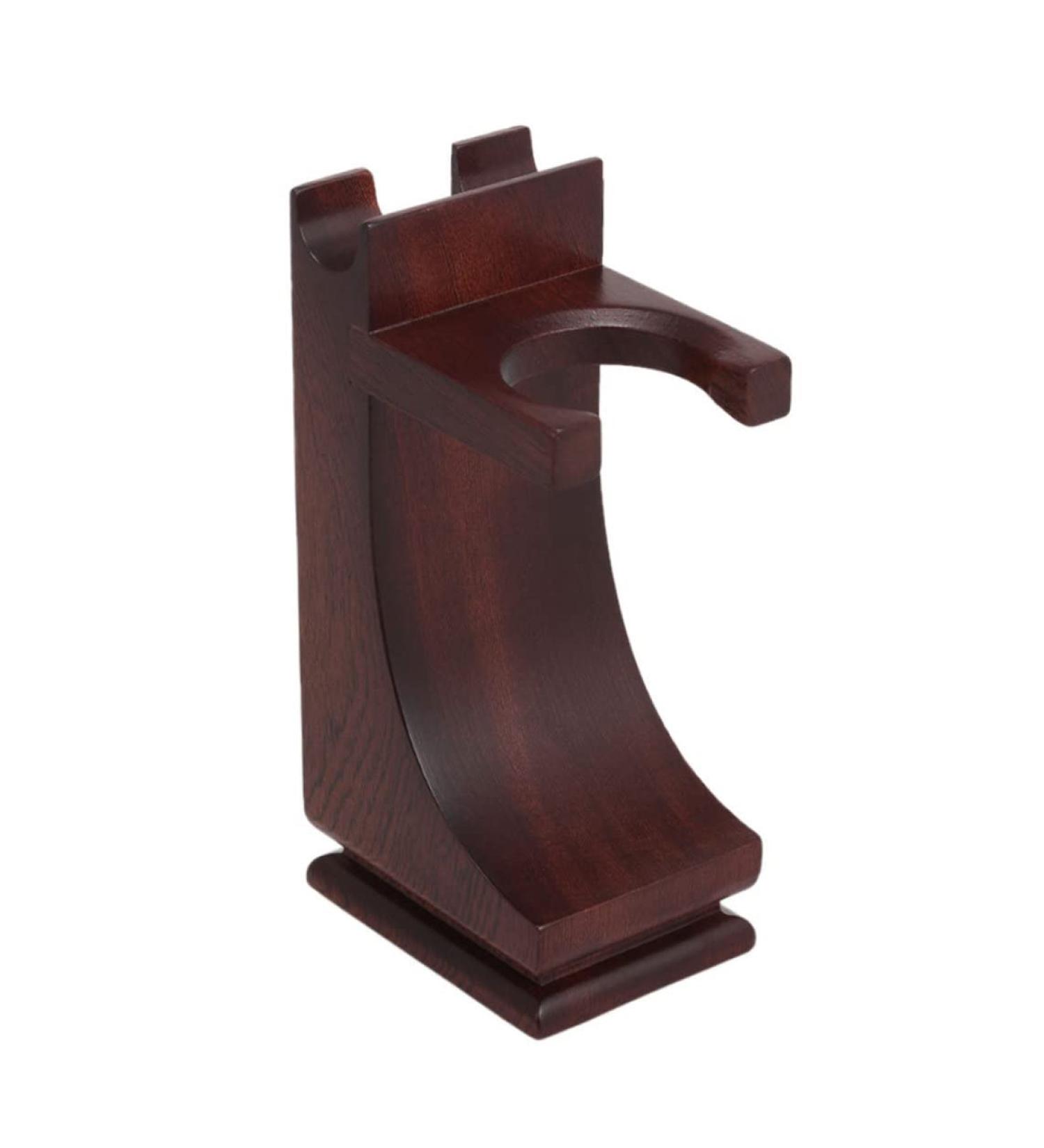 Premium Shaving Brush Stand - Wooden Holder with Non-Slip Base for Razors & Brushes | International Shipping - Buy Online on GoSupps.com