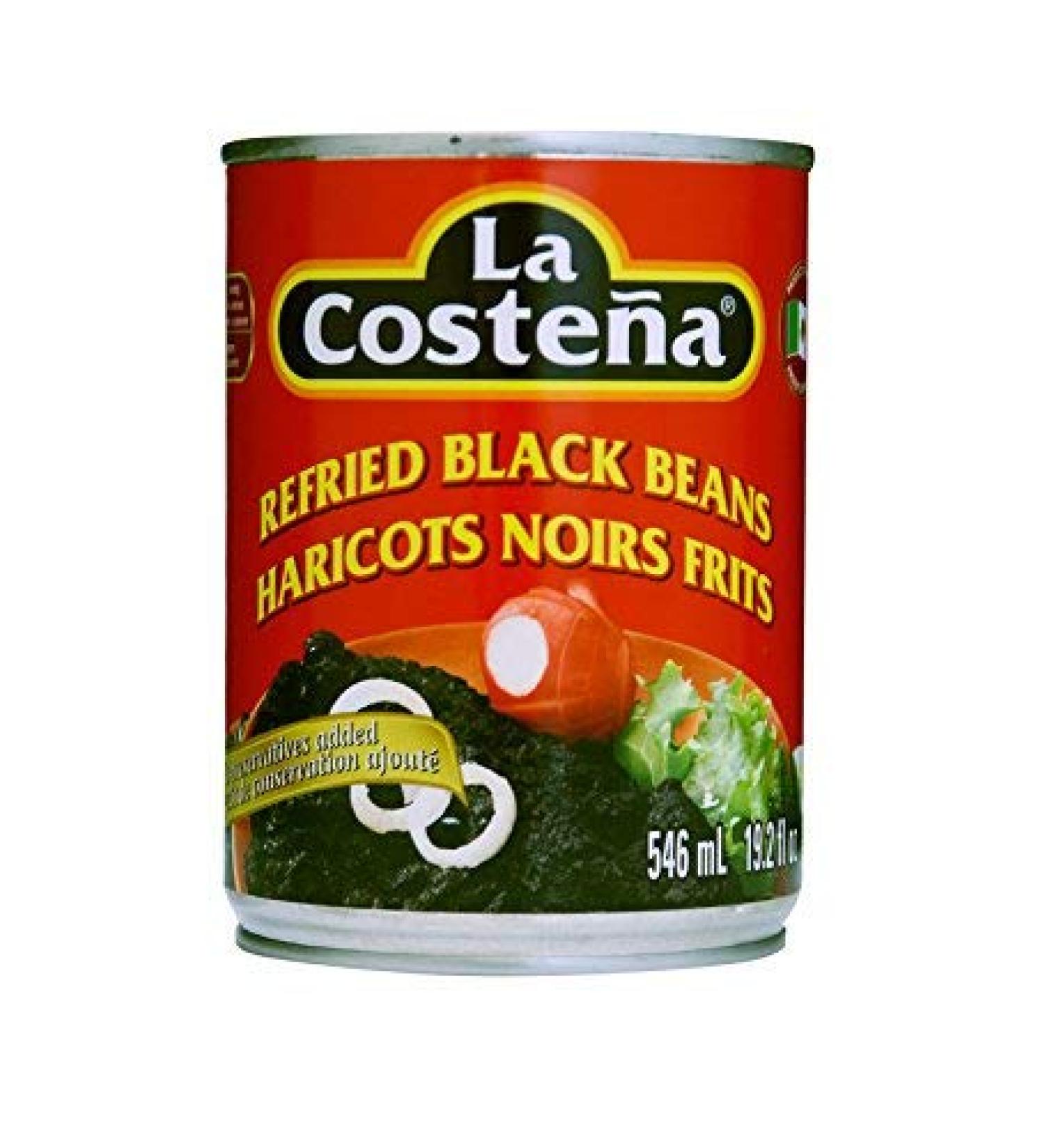 La Costena Refried Black Beans 546 Millilitre (Pack of 12)