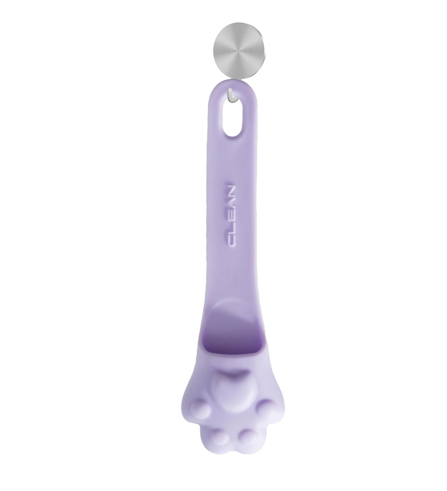 Silicone Facial Scrubber | Comfortable Massager Brush Face Scrubber Cat Paw Shaped Manual Mat Scrubber Pore Cleaner For Nose Face Cheeks Forehead Purple - Buy Online on GoSupps.com