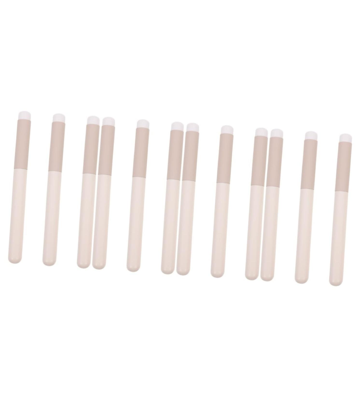 Minkissy 12 Pcs Lipstick & Concealer Brush Set - Portable Multi-Use Makeup Brushes with White Wooden Handles for Travel Perfect for Lip and Blush Application - Buy Online on GoSupps.com