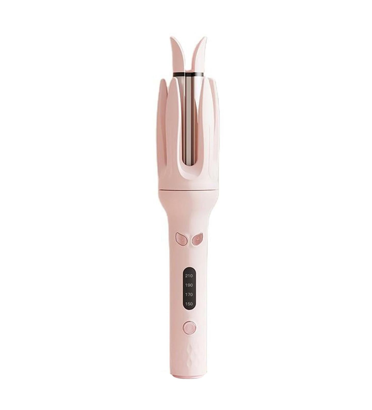 Camidy Automatic Hair Curler - 28mm Rotating Curling Iron with 4 Adjustable Temperature Settings & Fast Heating - Pink - Buy Online on GoSupps.com
