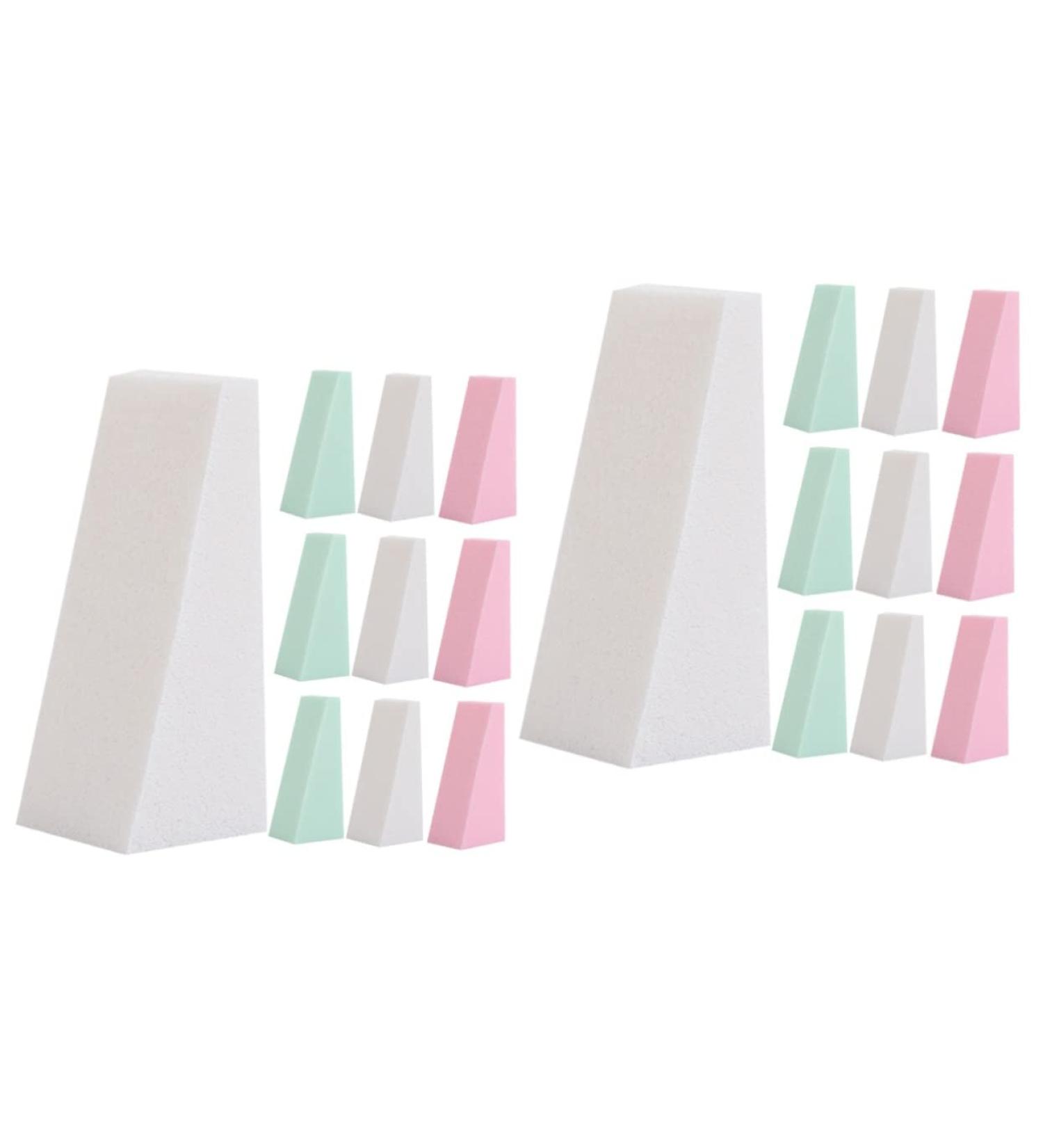 Buy FRCOLOR 60 Pcs Loose Puff Makeup Pads - Green Triangle Wedges & Mini Sponges for Flawless Beauty Everywhere | International Shipping Available - Buy Online on GoSupps.com