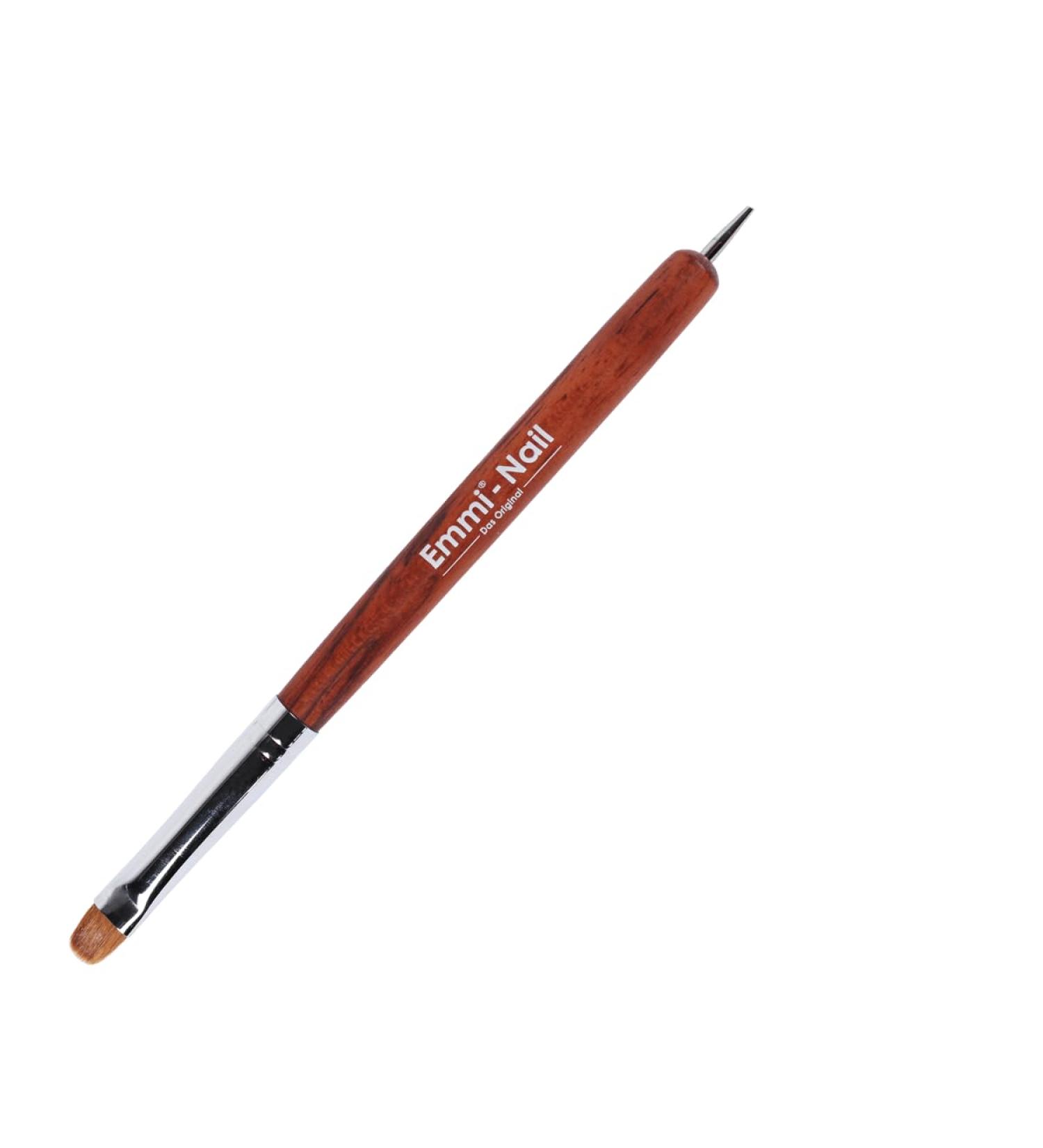 Emmi Nail 2in1 Dotting Tool & Cat Tongue Modeling Brush - Dual-End Nail Art Tool with Real & Art Hair for Creative Designs - Buy Online on GoSupps.com