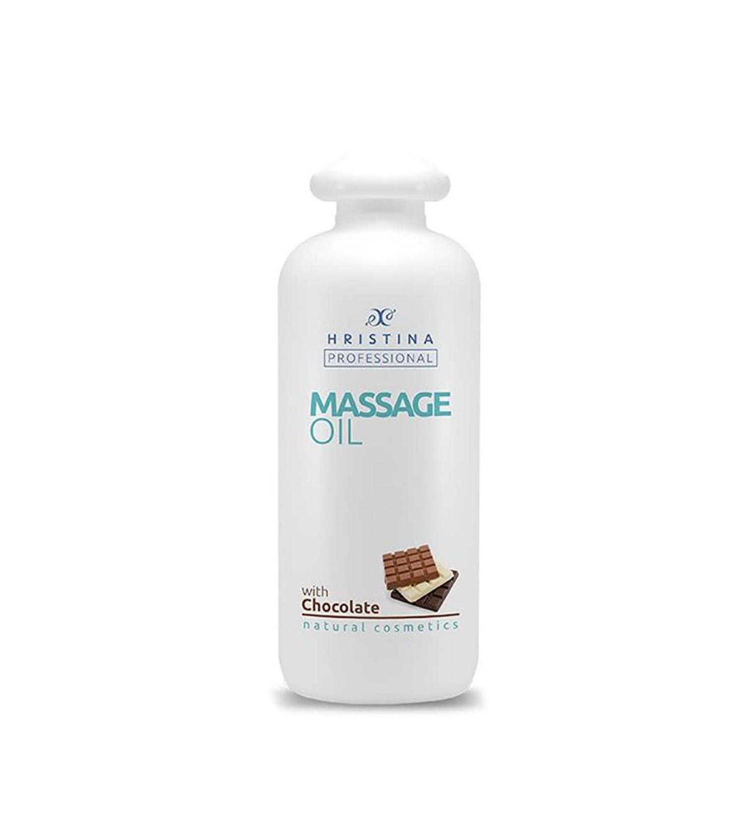 Chocolate Massage Oil - Relaxing Body Massage & Skin Care | Natural Grape Seed & Avocado Oil | 500ml - Buy Online on GoSupps.com