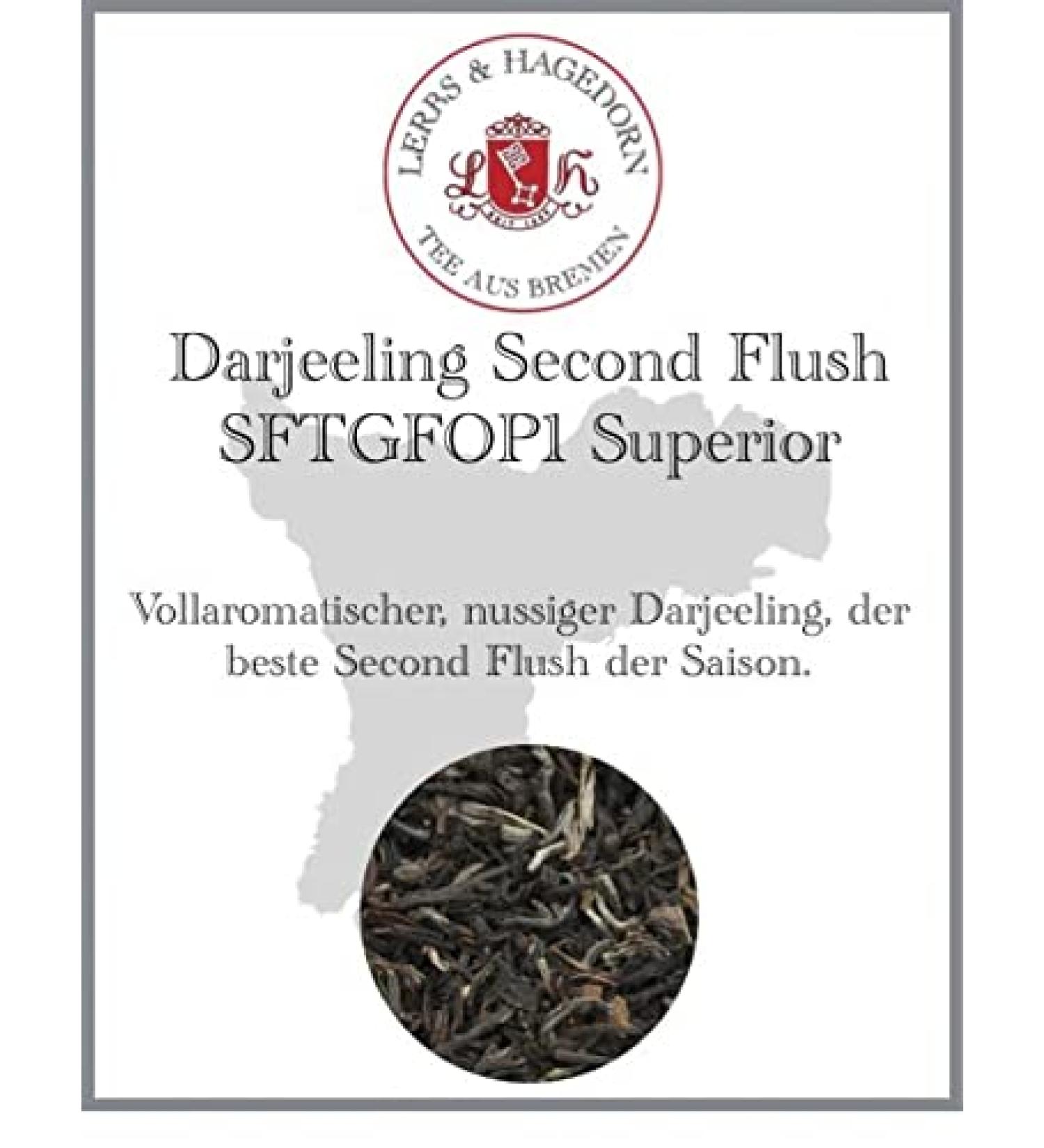  Lerbs & Hagedorn Darjeeling Second Flush SFTGFOP1 Superior 250 g - Buy Online on GoSupps.com