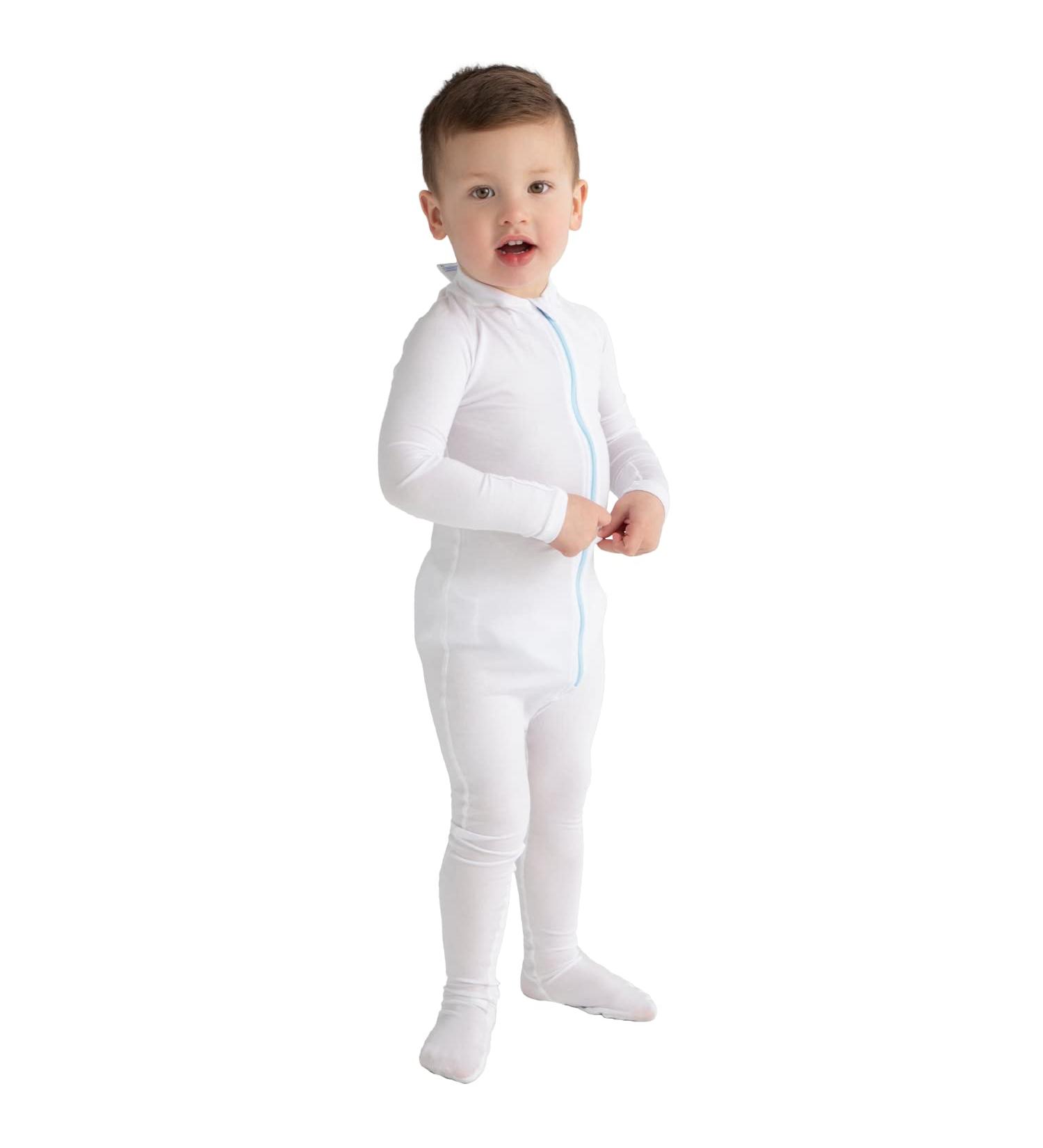Eczema Clothing for Toddlers - Ultra-Soft White Long Sleeve Bodysuit for Itch Relief | Eco-Friendly No Zinc or Dyes (2 Years - Buy Online on GoSupps.com