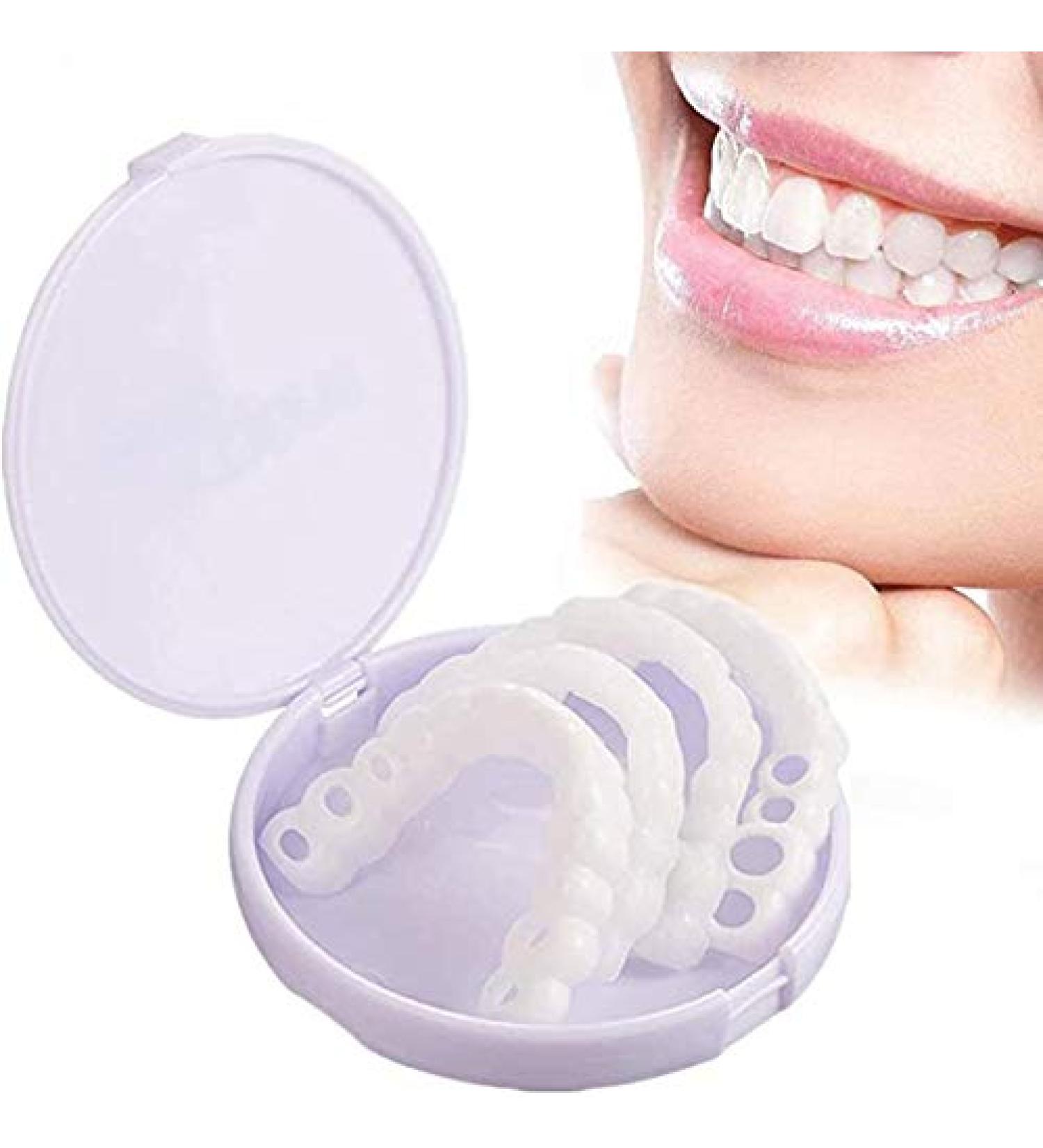 Instant Snap-On Veneers Set for Perfect Smile - 2 Upper + 2 Lower Teeth with Box - Buy Online on GoSupps.com