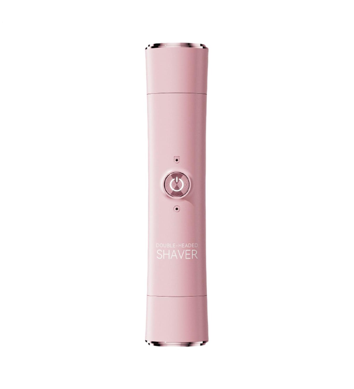 Electric shaver for women bikini trimmer double head hair removal bikini trimmer with ergonomic design for body face eyebrows intimate areas and legs Pink - Buy Online on GoSupps.com