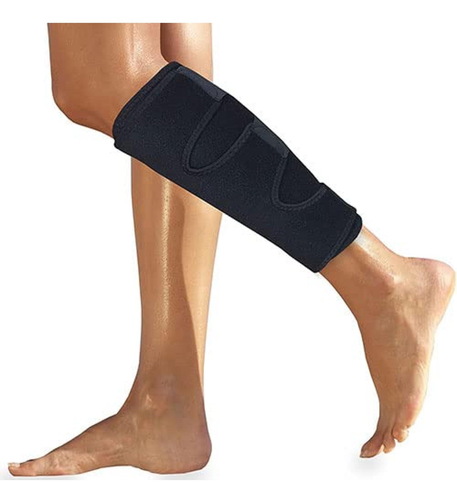 LCK UK Adjustable Calf Support Sleeve for Muscle Pain Relief - Compression Shin Brace for Running Sports Recovery - Reduces Swelling - Men and Women (Black) - Buy Online on GoSupps.com