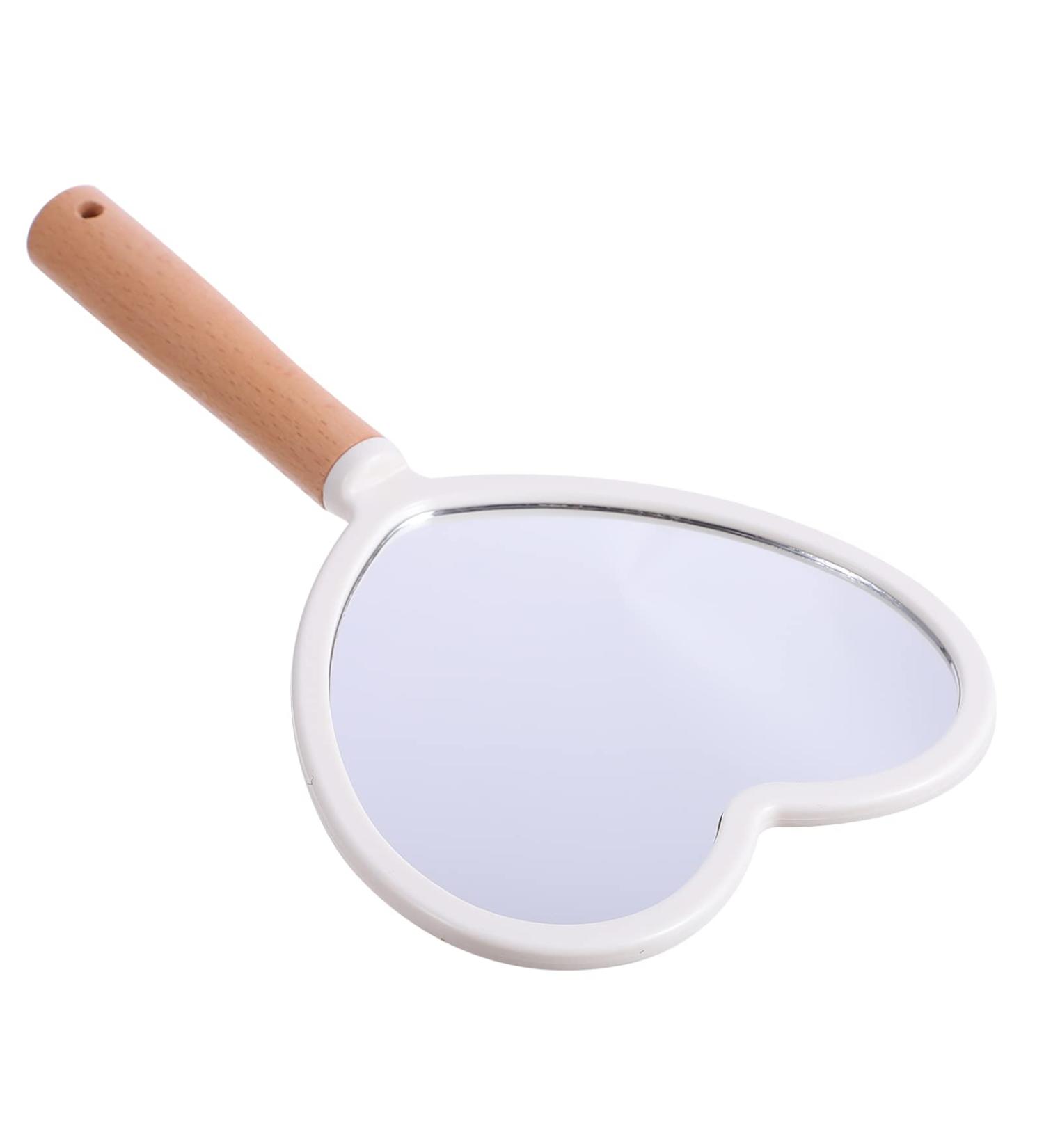 Beaupretty Heart-Shaped Handheld Mirror - Travel Makeup Hand Mirror with Handle - Buy Online on GoSupps.com