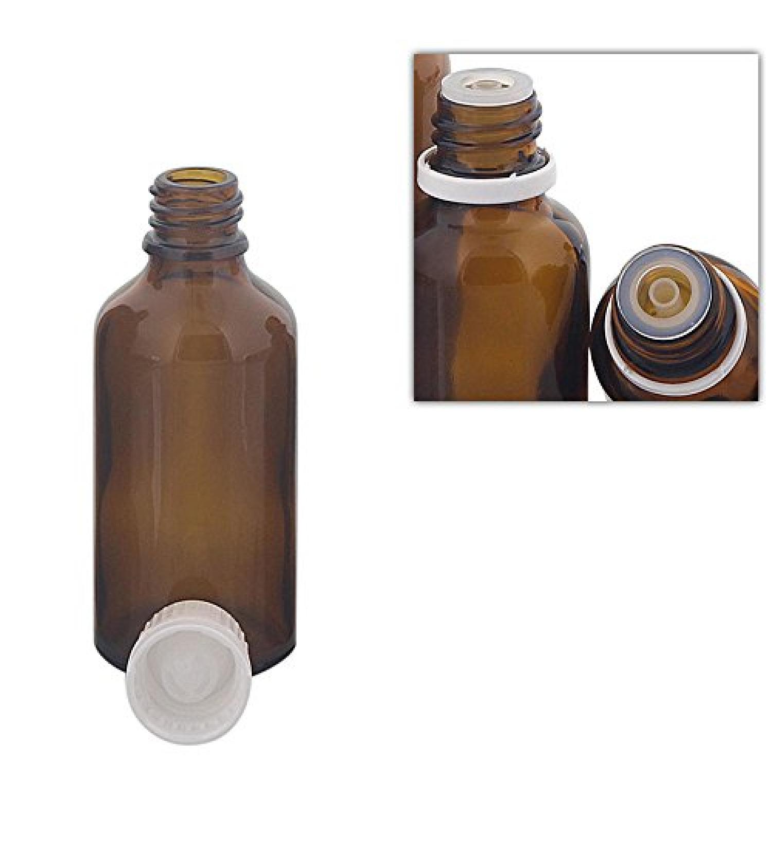 Kosmetex 50ml Braunglas Flasche mit Tropfer DIN 18 Gewinde - Tropfflasche f r Pr parate und Tropfen - Versand International - Buy Online on GoSupps.com