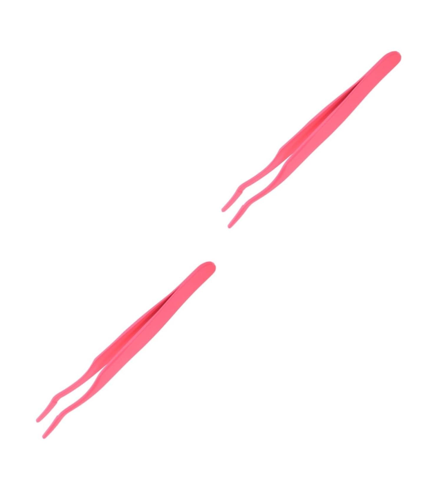 Buy 2pcs Steel Tweezers - Portable Pink 14.5x2.8x1.2cm | International Shipping Available - Buy Online on GoSupps.com