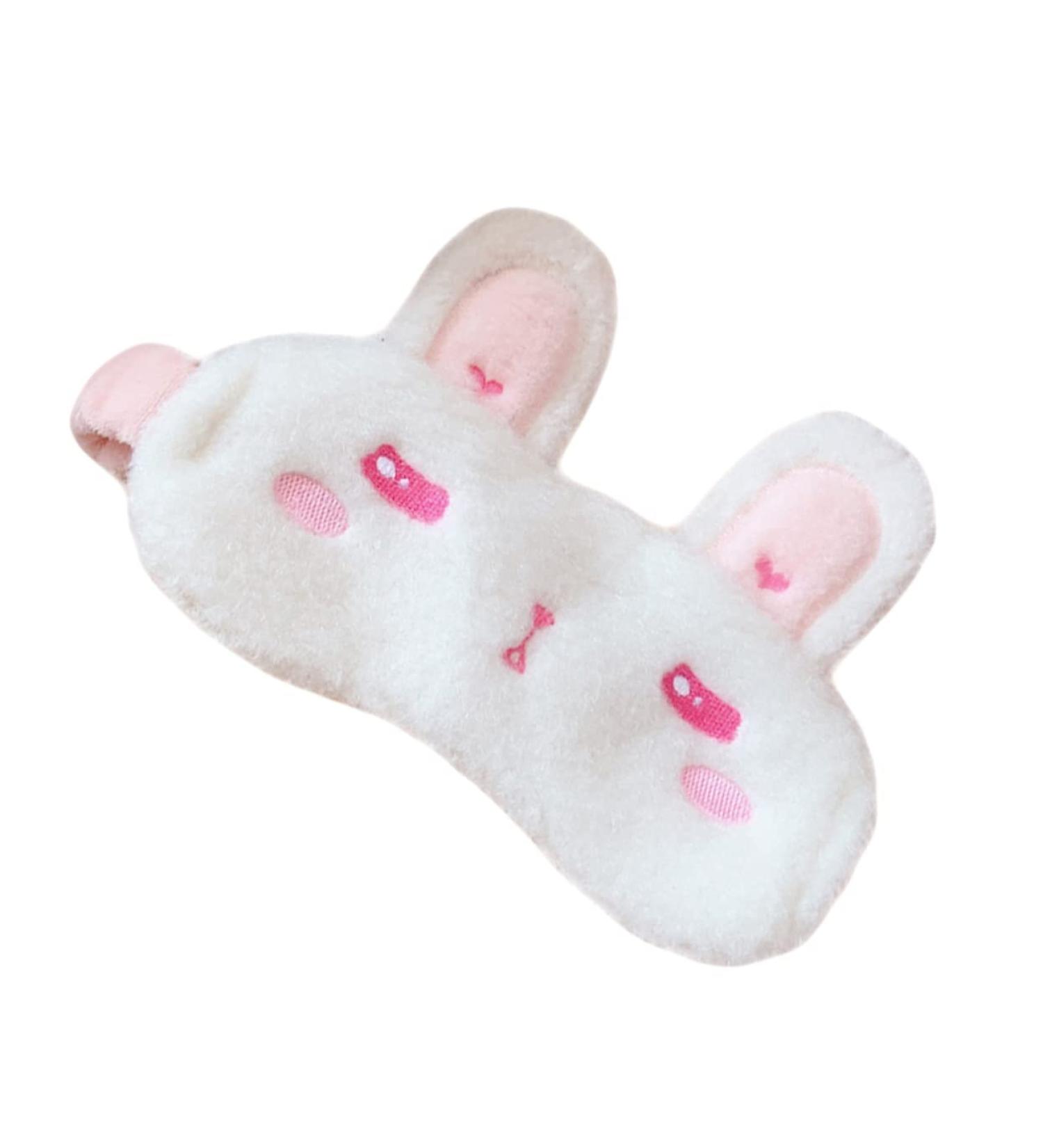 Miss Fluffy Plush Bunny Ears Eye Mask - White - 1 Count - Buy Online on GoSupps.com