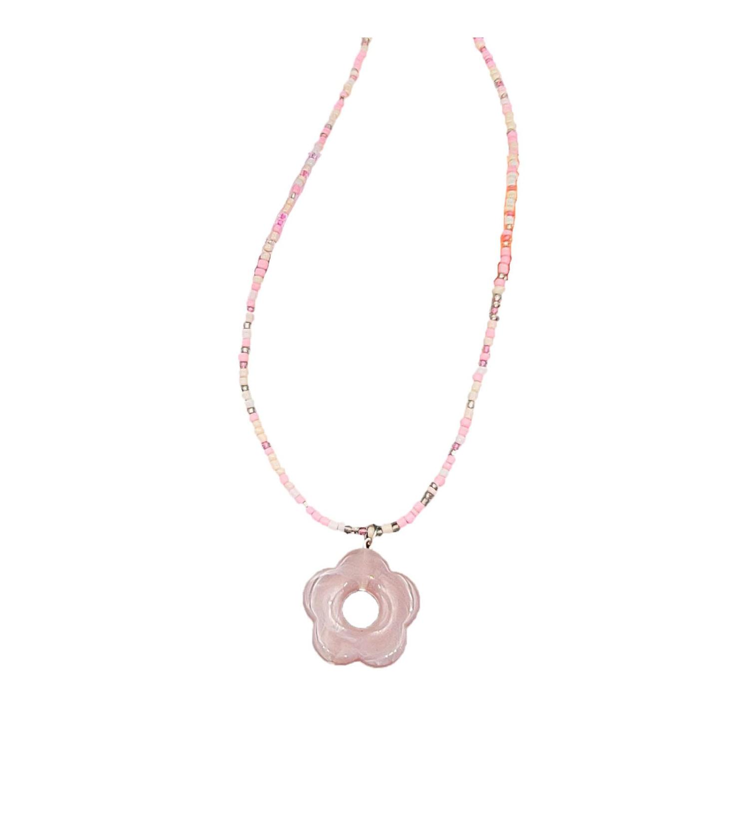 Vsilay Lianxue Colorful Floral Pearl Necklace | Cute Acrylic Beads Collarbone Chain | Fashion Jewelry for Women & Girls - Buy Online on GoSupps.com