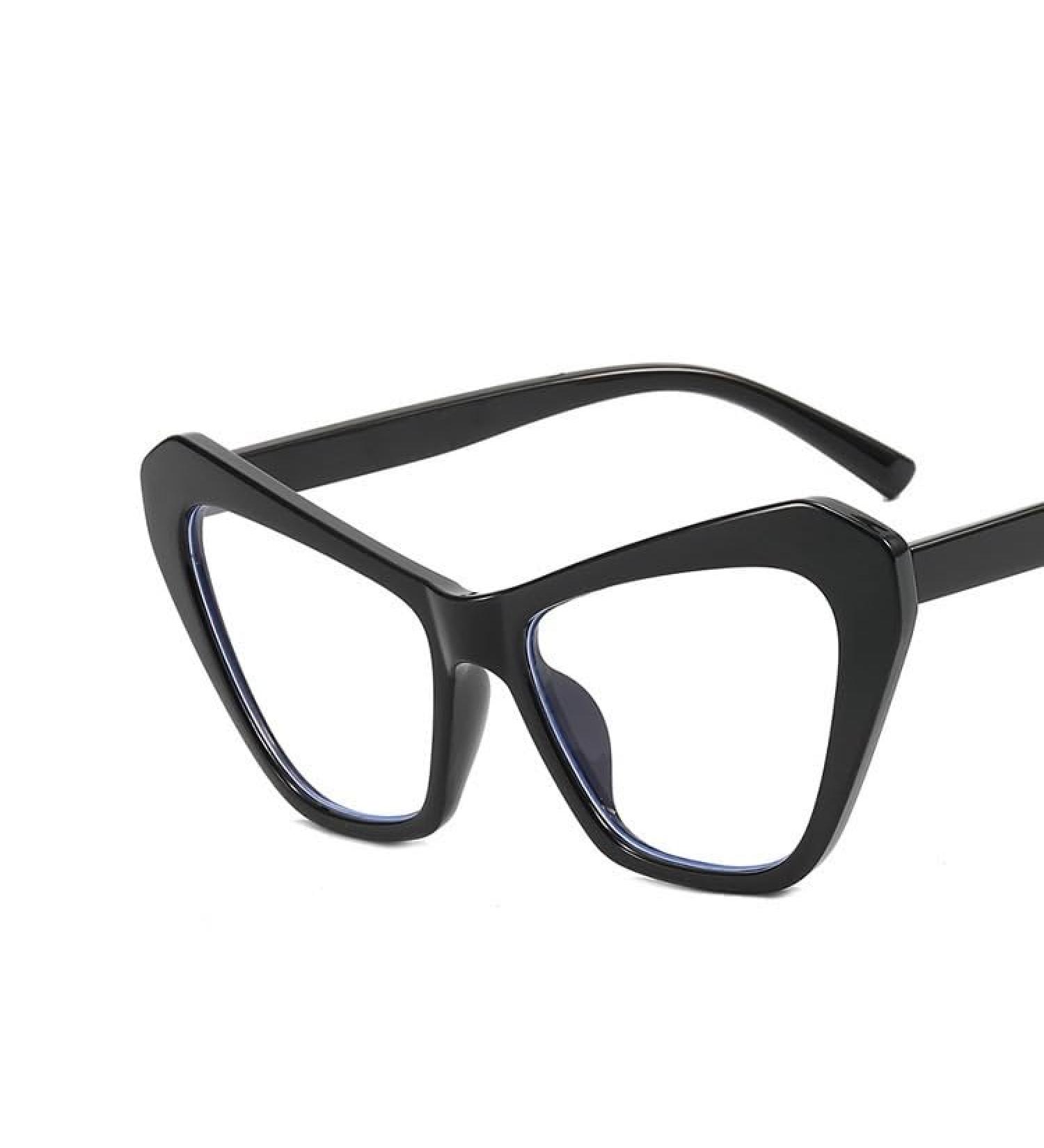 Fuqinqingoz Oversized CAT-EYE Reading Glasses | Blue Light Blocking Anti-Eyes Overexertion Flat Light Mirror | Black +250 - Buy Online on GoSupps.com