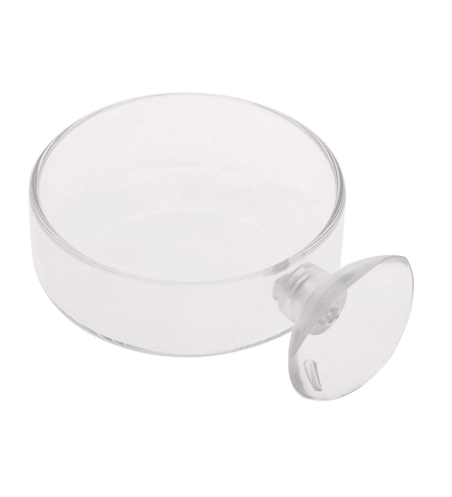 Thobu Fish Tank Feeder Aquarium Shrimp Glass Feeding Bowl Clear Dish Tray - Buy Online on GoSupps.com