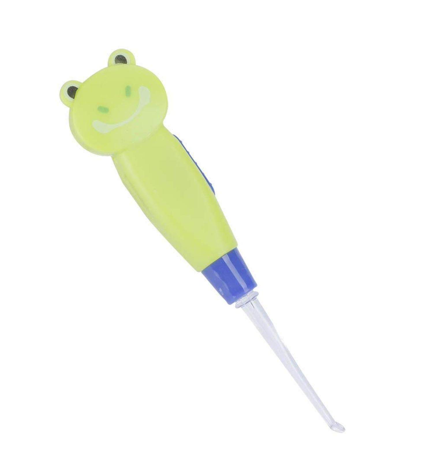 Cartoon LED Baby Ear Cleaner with Replacement Head - Green Frog | ViaGasaFamido - Buy Online on GoSupps.com
