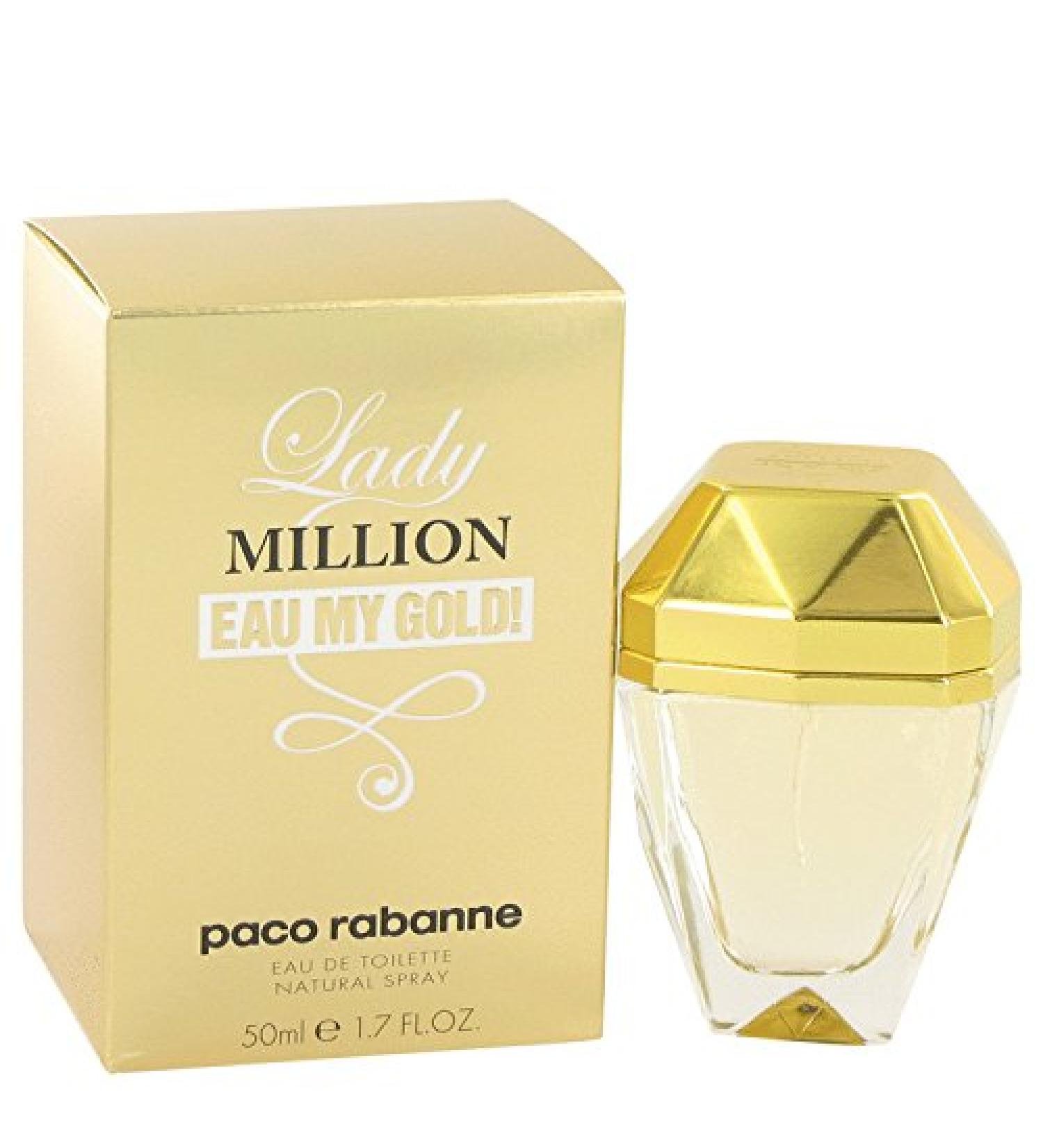 Lady Million Eau My Gold by Paco Rabanne Eau De Toilette Spray 1.7 oz Women