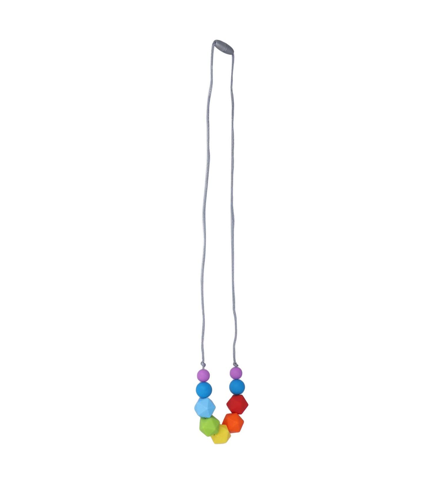 Baby Teething Necklace - Food Grade Silicone Teether in Vibrant Colors - Portable Chew Toy for Soothing Sore Gums - Buy Online on GoSupps.com
