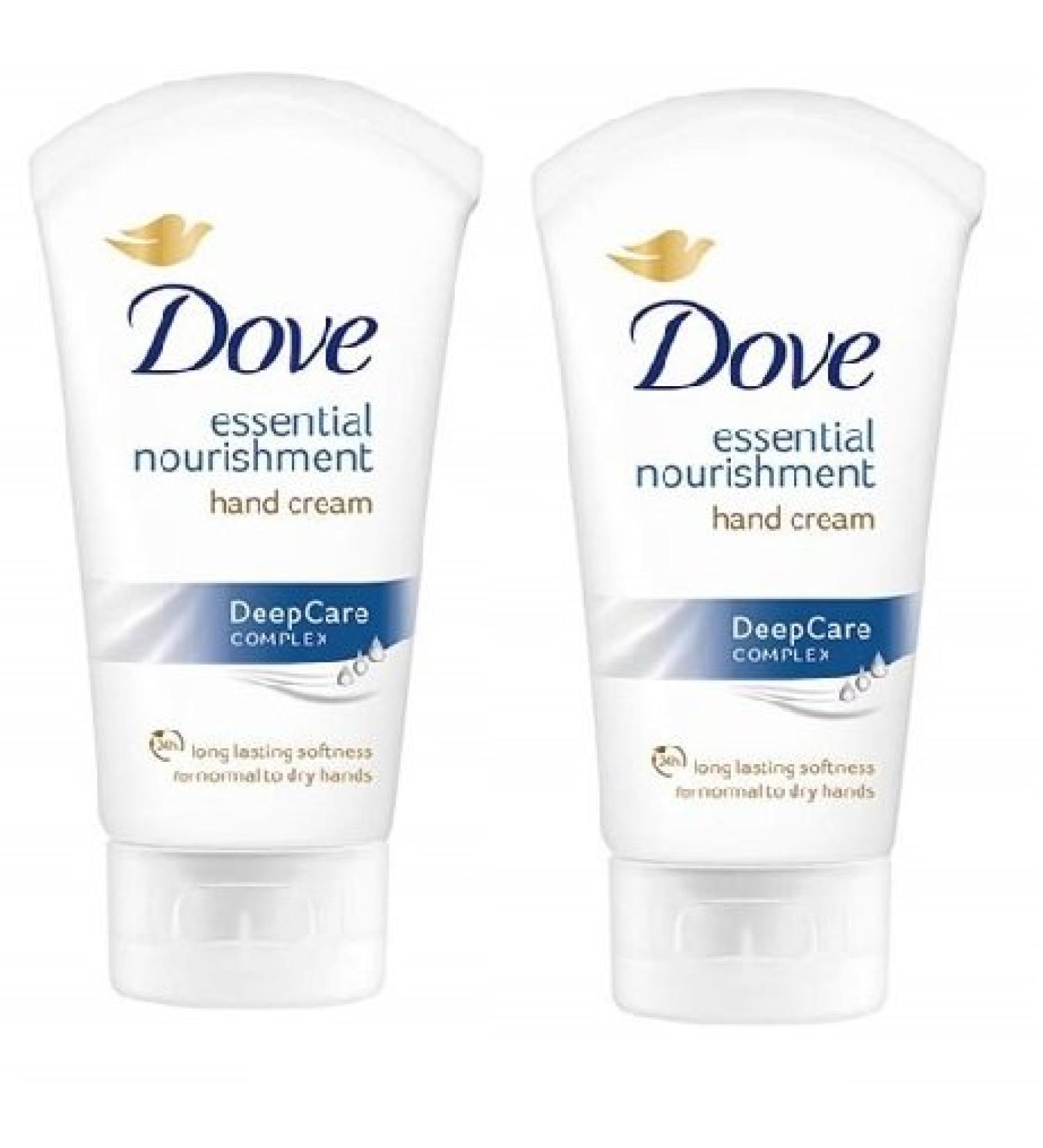 2x Dove Essential Nourishing Hand Cream DEEP CARE Complex